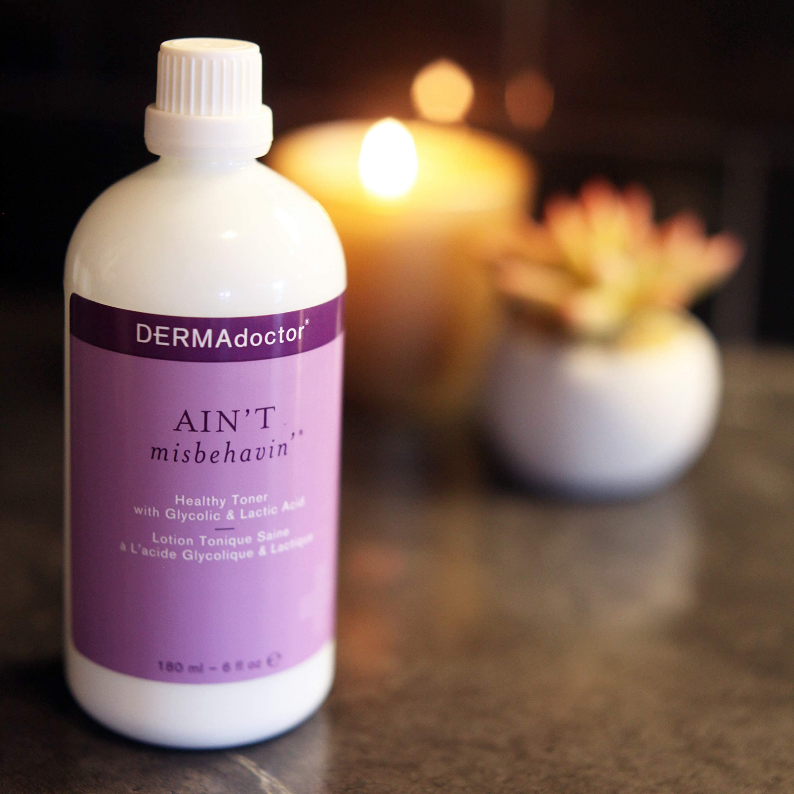 DERMAdoctor Ain't Misbehavin' Healthy Toner With Glycolic and Lactic Acid, 6 fl. oz.