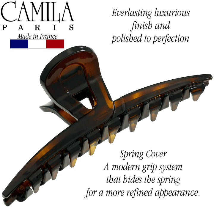 Camila Paris - CP2371, CLIP Medium NARROW, DOUBLE TEEHT, Tortoise