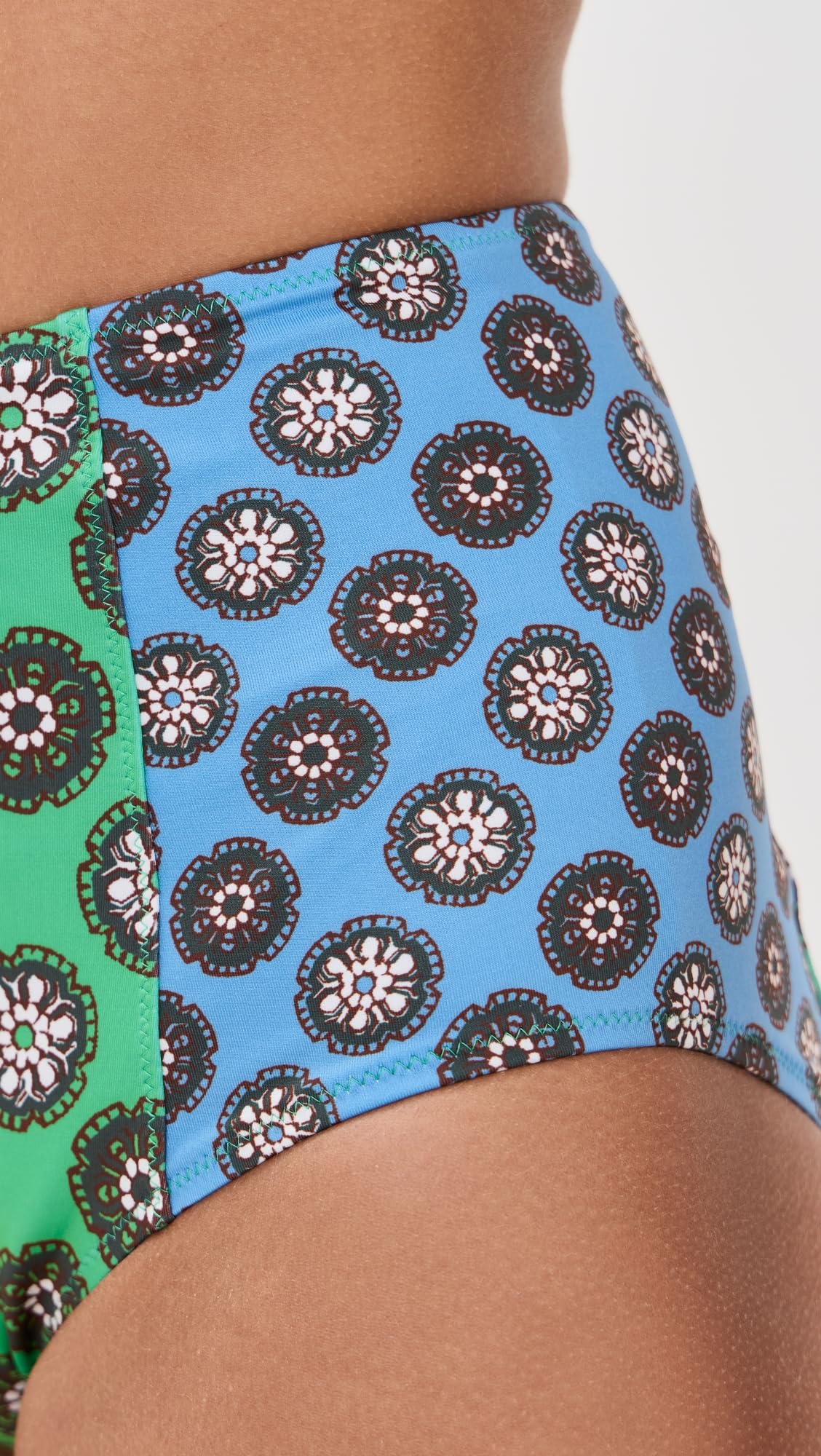 Rhode Women's Navya Bikini Bottoms, Ggbg, Print, Green, XS