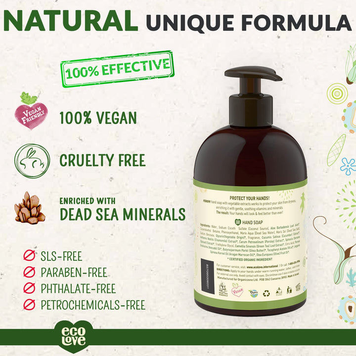 Green : ecoLove Green Collection Hand Soap - Cucumbers, Parsley & Spinach. 100% VEGAN (17.6 Oz)