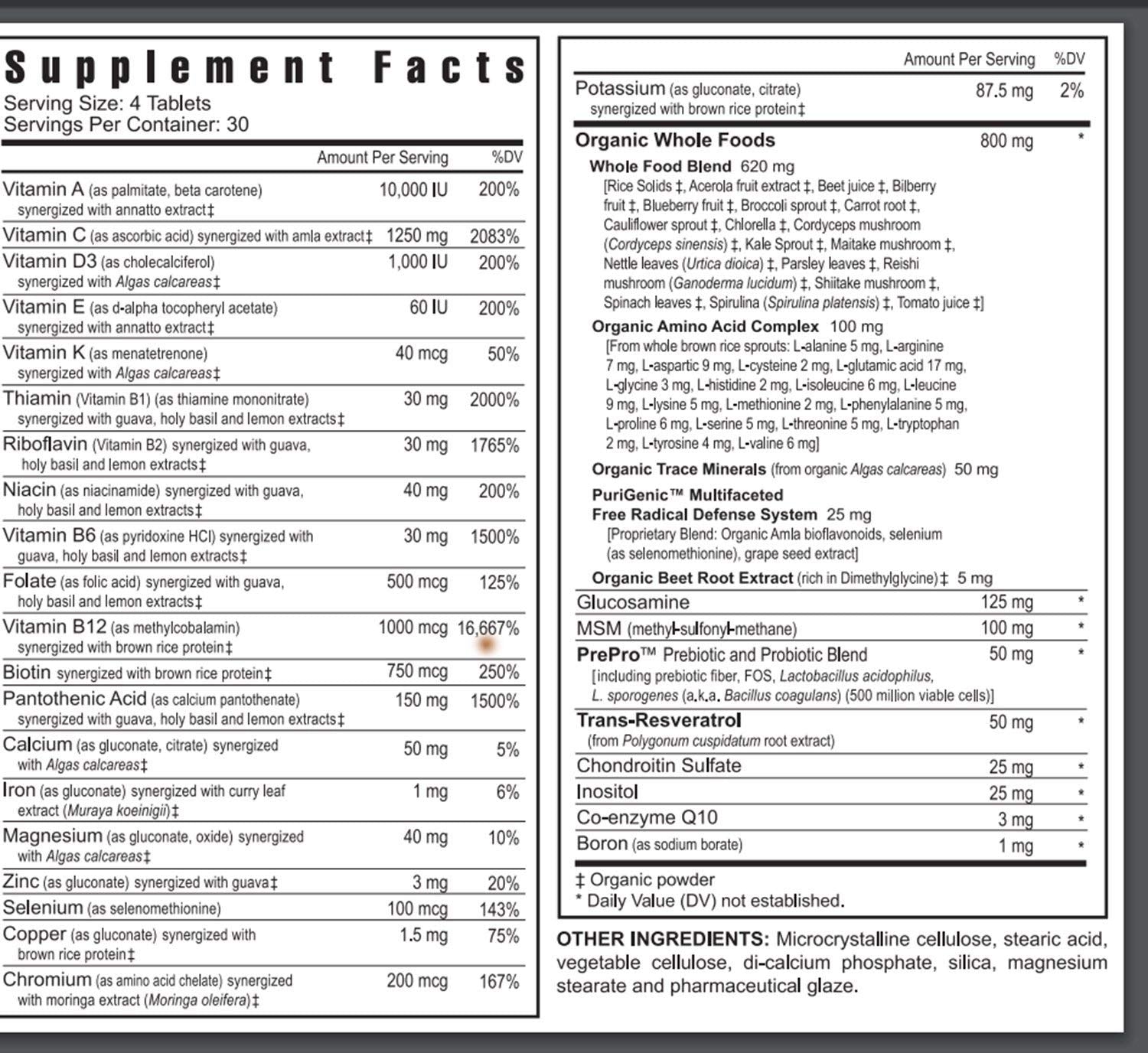 Youngevity Beyond Tangy Tangerine 2.0 Multi-Vitamin & Mineral Complex - Made with Natural & Whole Foods | 160,000 ORAC | 120 Tablets - 3-Pack