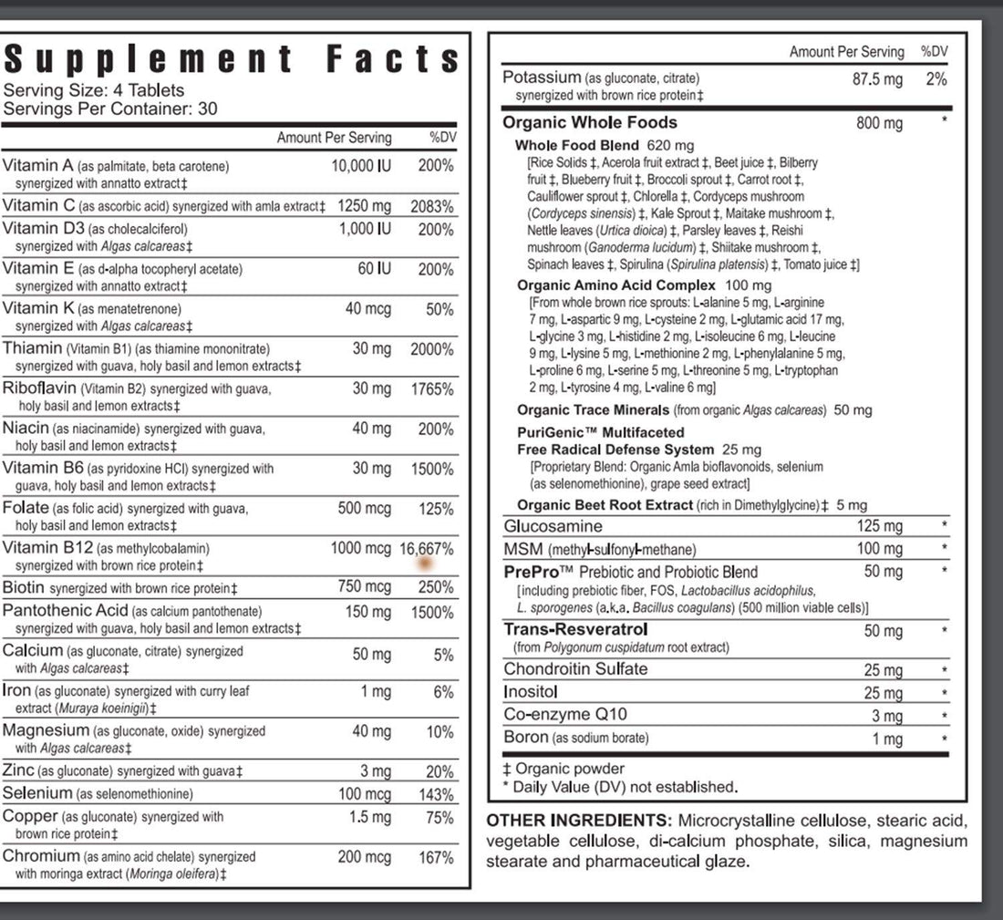Youngevity Beyond Tangy Tangerine 2.0 Multi-Vitamin & Mineral Complex - Made with Natural & Whole Foods | 160,000 ORAC | 120 Tablets - 3-Pack