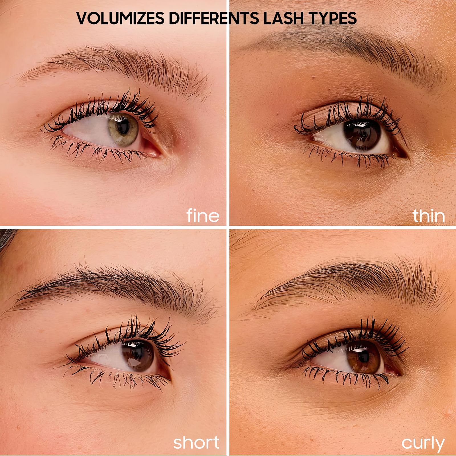 Tubing Mascara for Volume & Length, Long-Lasting Waterproof Formula and Lifting, No Clumping 2-1 Mascara for a Charming Curling Effect Eye Make up, Cruelty Free