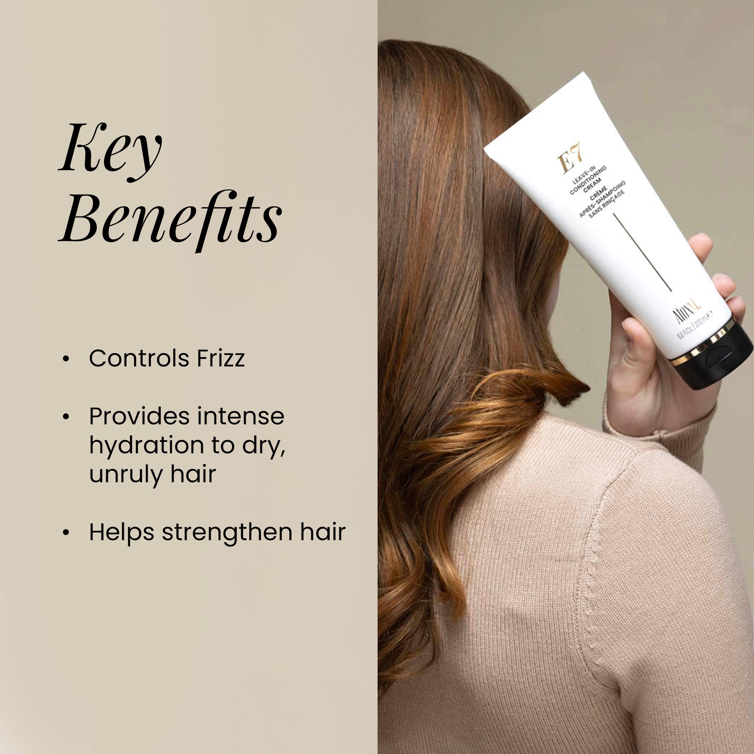 ALOXXI E7 Leave-In Conditioning Cream, Hydration & Intense Repair for Dry, Frizzy & Damaged Hair, Paraben-Free, 6.8 Fl Oz