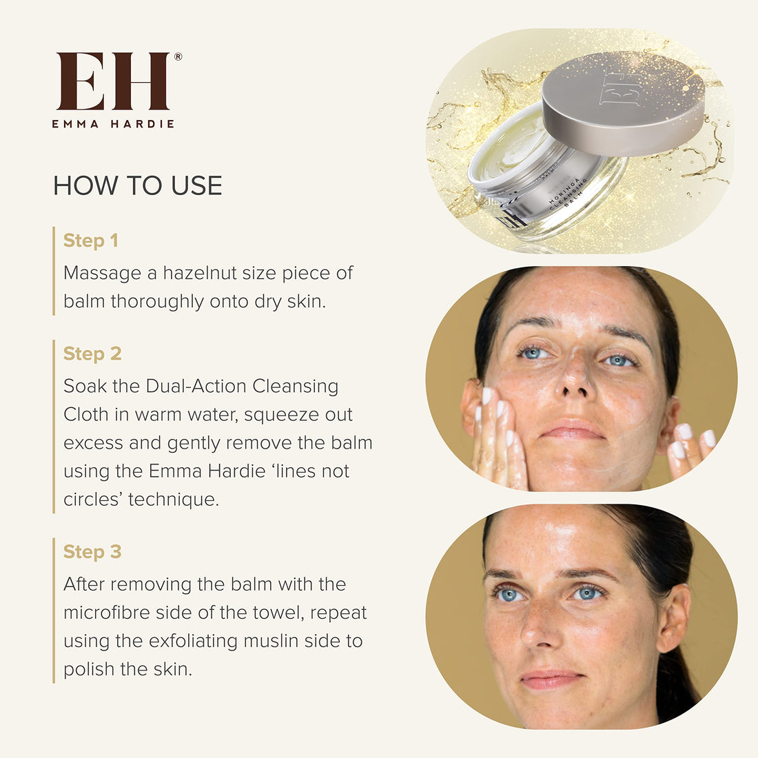 Emma Hardie Moringa Cleansing Balm with Cleansing Cloth