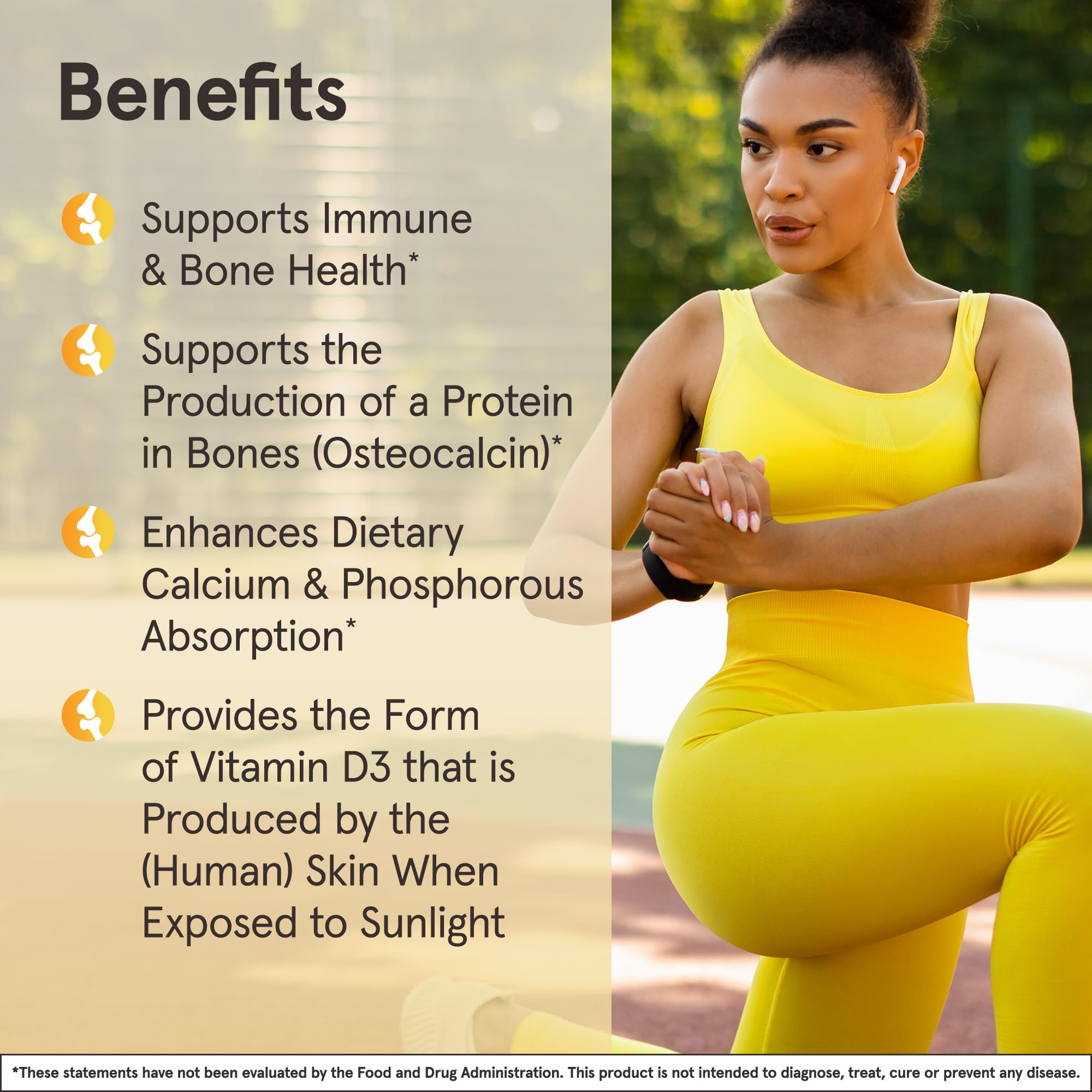 Jarrow Formulas Vitamin D3 25 mcg, Dietary Supplement, Bone and Joint, Support for Immune Health and Calcium Metabolism, 100 Softgels, 100 Day Supply