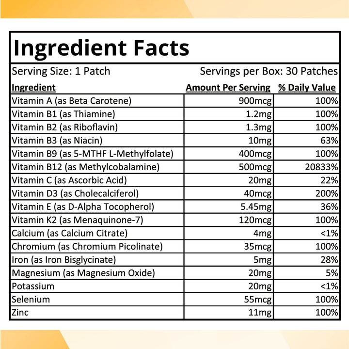Diamond Hills Multi Patch-Up – 30ct Daily Patches – No Calories & Sugar Free