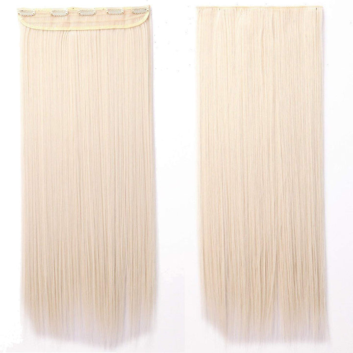 S-noilite Trendy 26 Inches-Straight 3/4 Full Head One Piece 5clips Clip in Hair Extensions Long (Light Blonde)