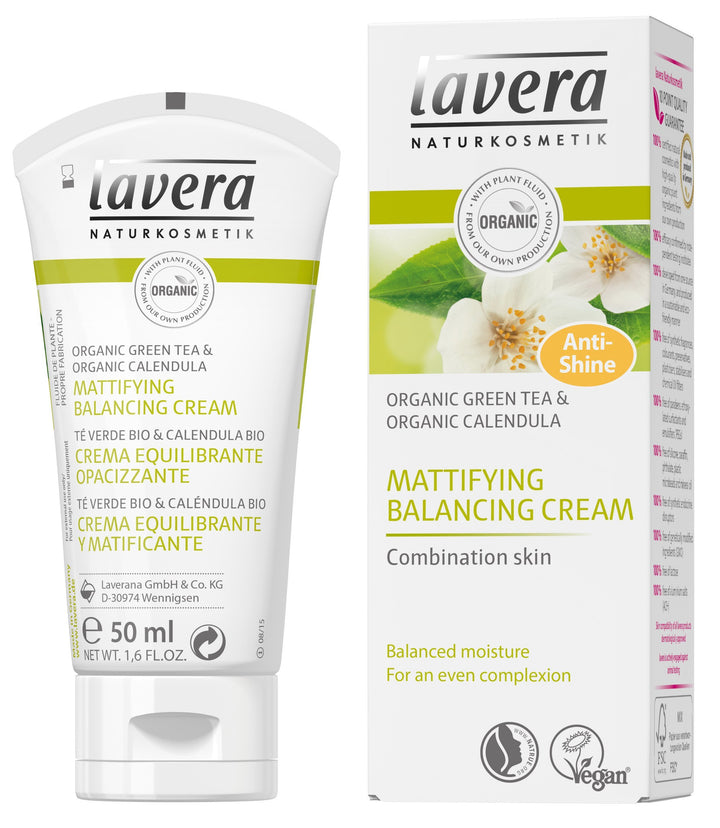 Lavera Organic Green Tea & Calendula Mattifying Balancing Cream - For Combination Skin 50ml/1. 7oz