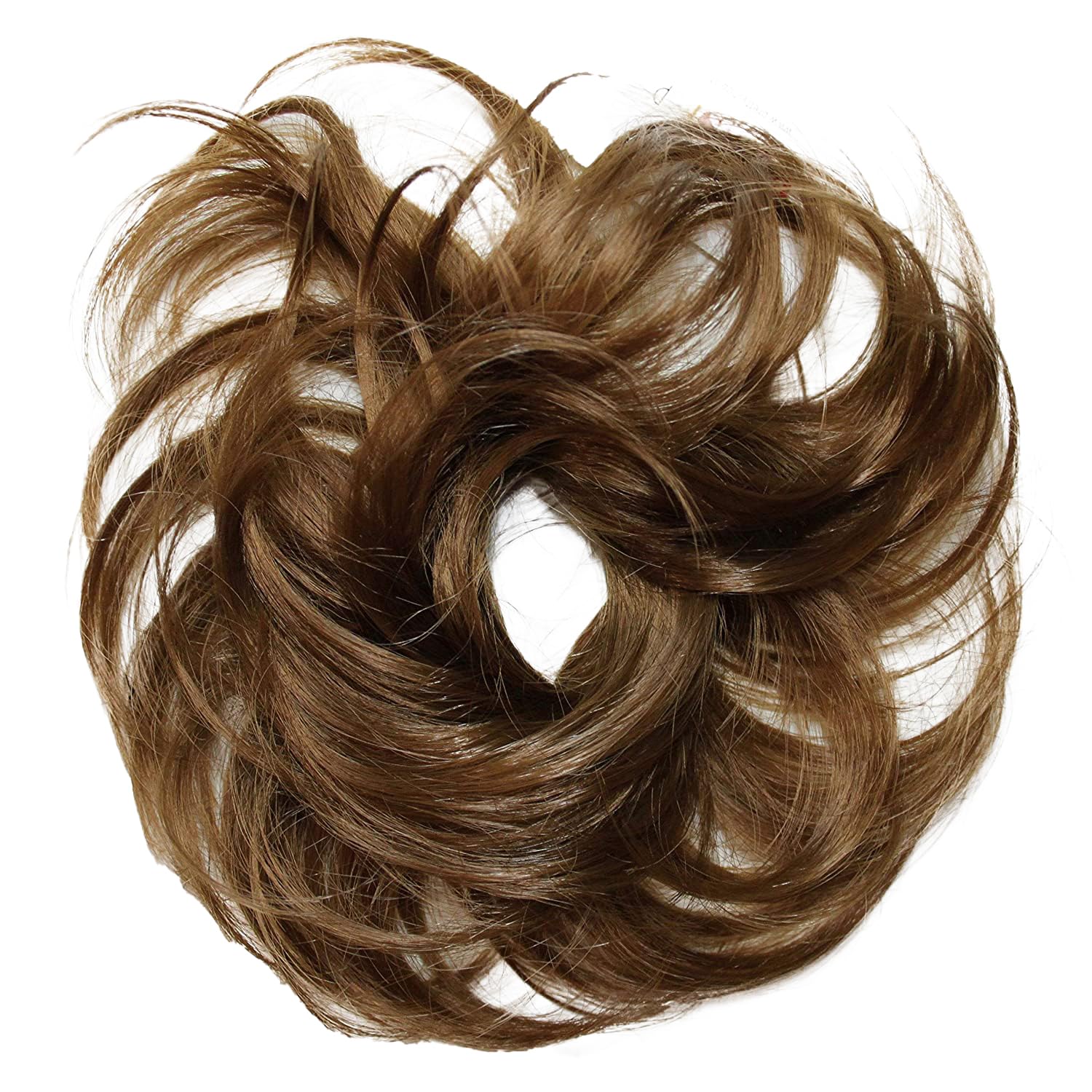 Brunette # 6 G3C : PRETTYSHOP Scrunchy Scrunchie Bun Up Do Hair Piece Hair Ribbon Ponytail Extensions Wavy Messy Brunette # 6 G3C