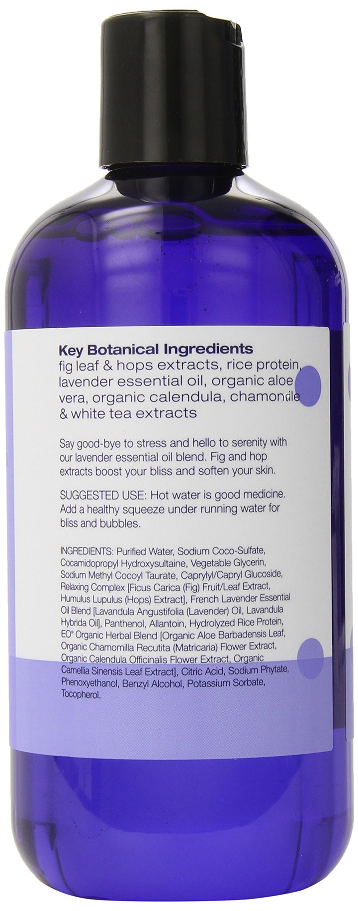 EO Serenity Bubble Bath French Lavender with Aloe 12-Ounce Bottles (Pack of 3)