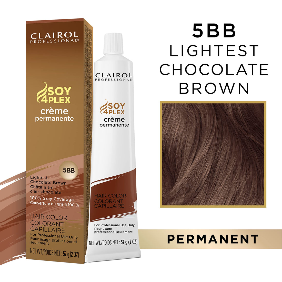 Clairol Professional CrÃƒ¨me Permanente 5BB Lightest Chocolate Brown 2oz