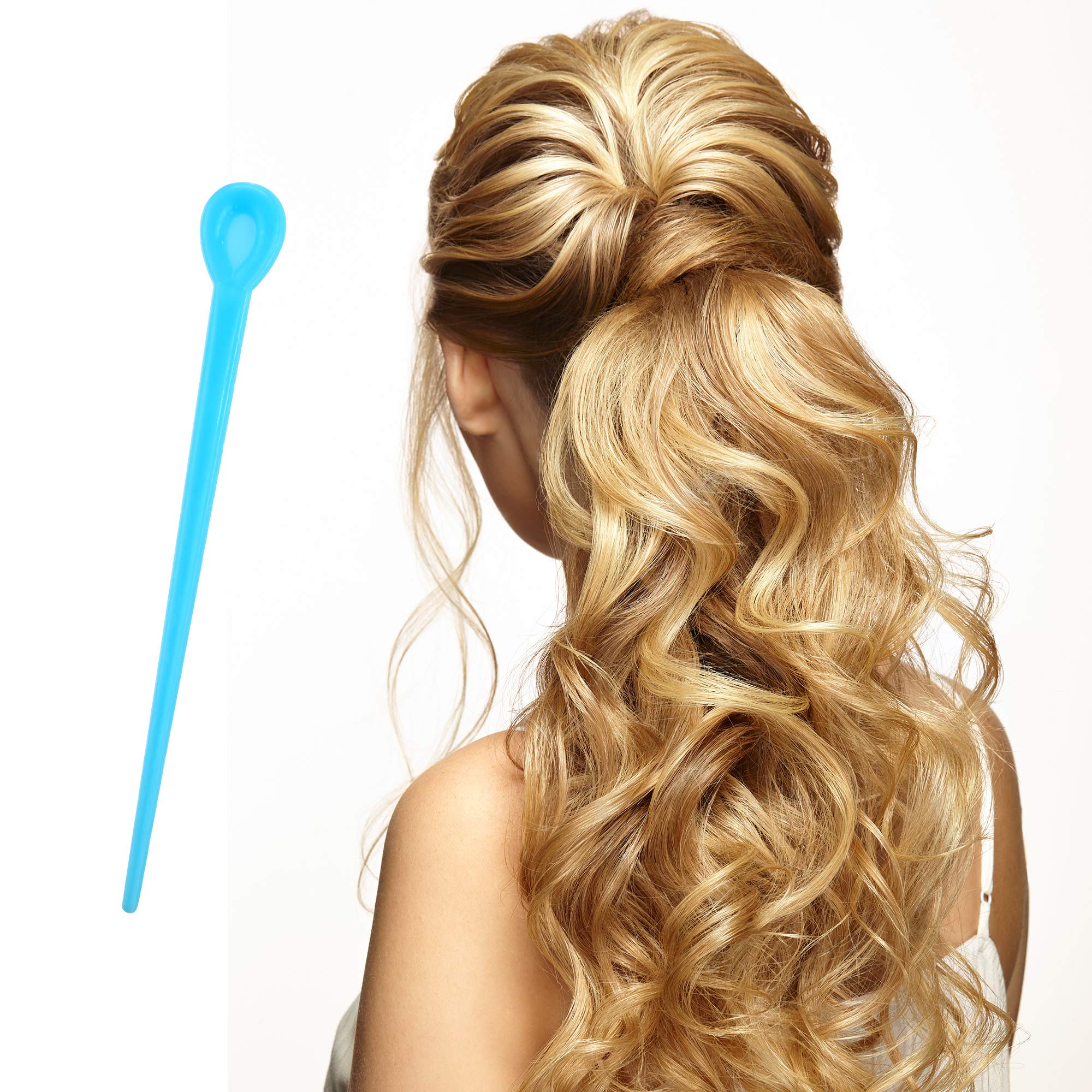 180 Pieces Brush Roller Pick Plastic Roller Pick Hair Curler Roller Pin for Hair Curling Styling Accessories for Christmas Valentine's Day Present(Blue)