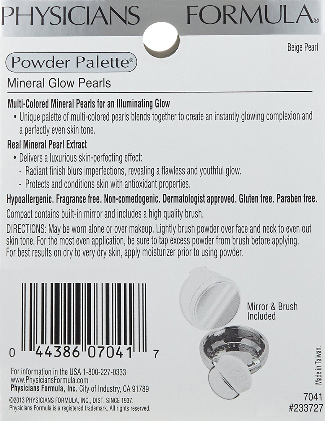 Physicians Formula Highlighter Makeup Powder Mineral Glow Pearls, Beige Pearl, Dermatologist Tested