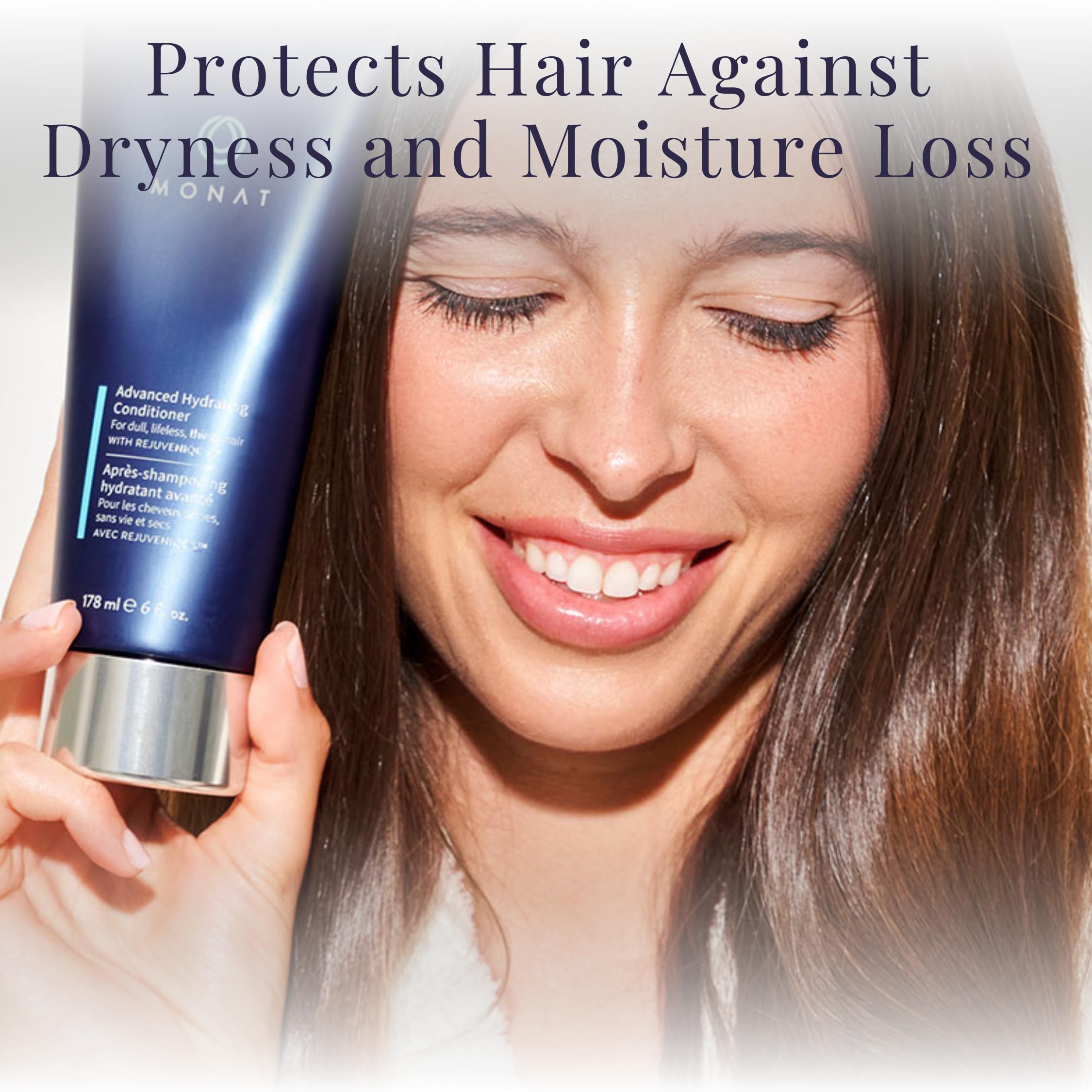 MONAT Advanced Hydrating Conditioner - Lightweight, Hyaluronic Acid-Infused Moisturizer for Fine to Medium Hair, Color-Safe, 178ml (6 fl. oz.)
