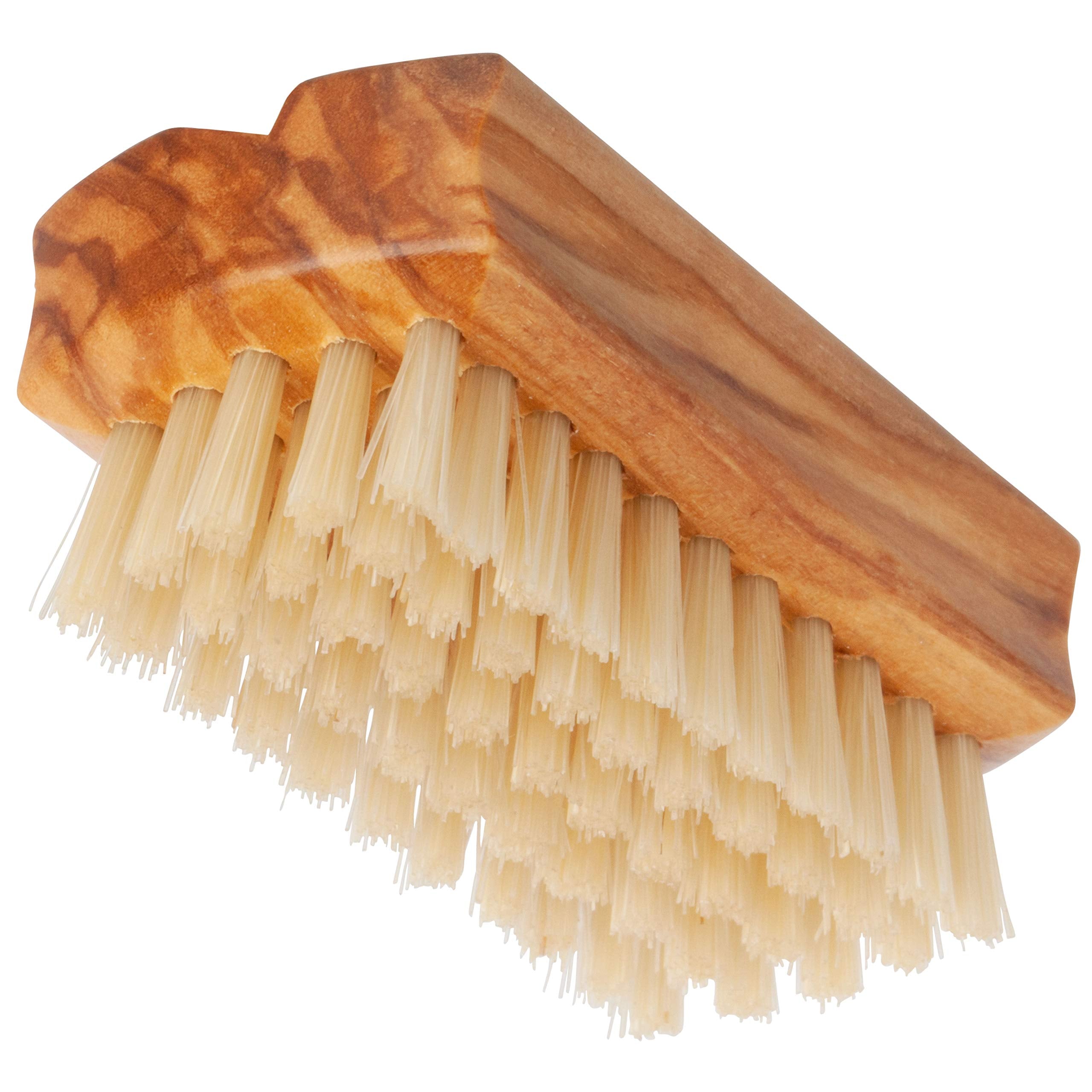 Set of 1, Waxed Olive Wood Travel Nailbrush : Bürstenhaus Redecker Natural Pig Bristle Travel Nailbrush with Waxed Olive Wood Handle, 2-3/8-Inches by 1-1/8-Inches