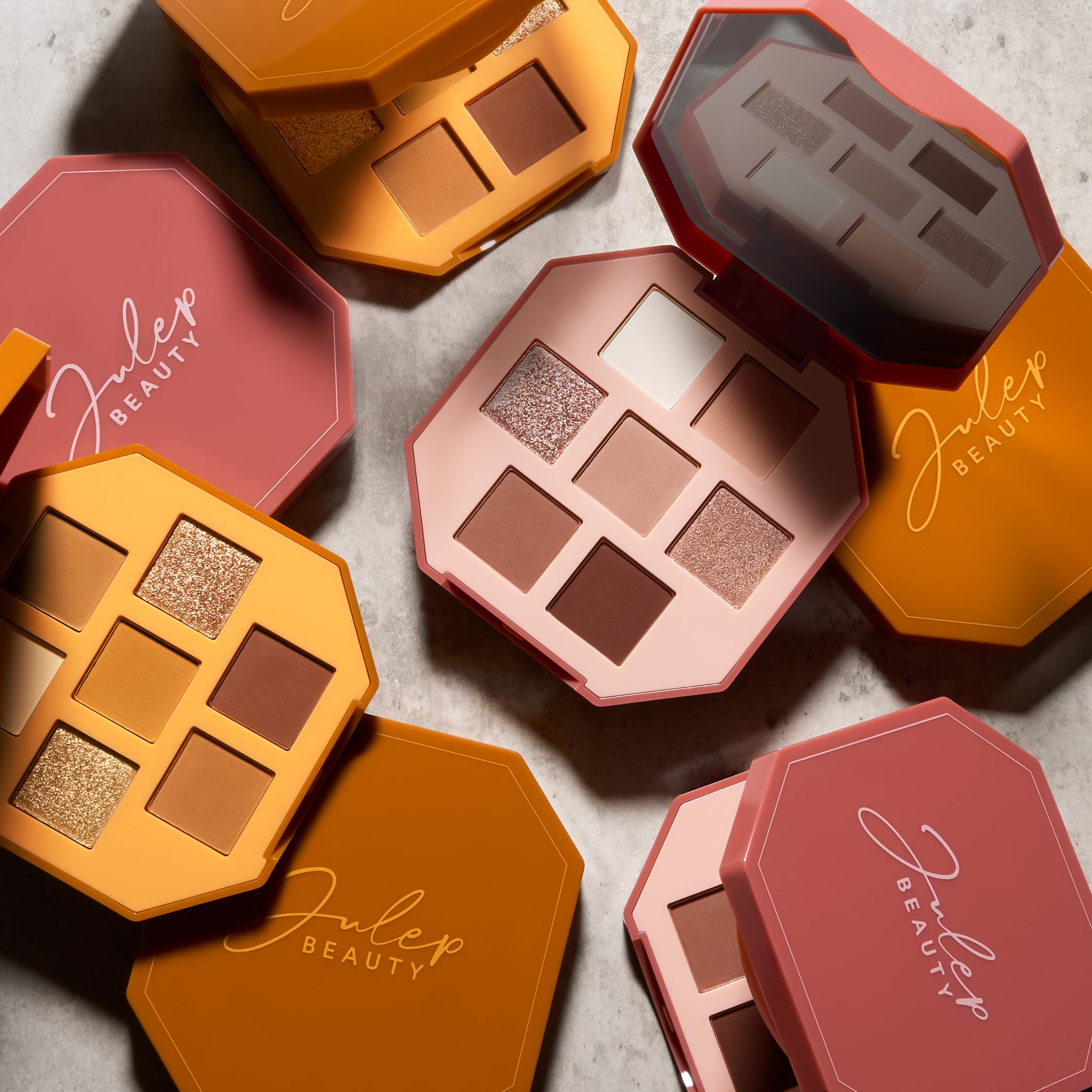 Julep Eyeshadow 101 Pro Powder Palette - Rose Gold - 7 Shade Matte & Shimmer Eyeshadows - Great for travel- Blendable & Buildable Eye Makeup Palette