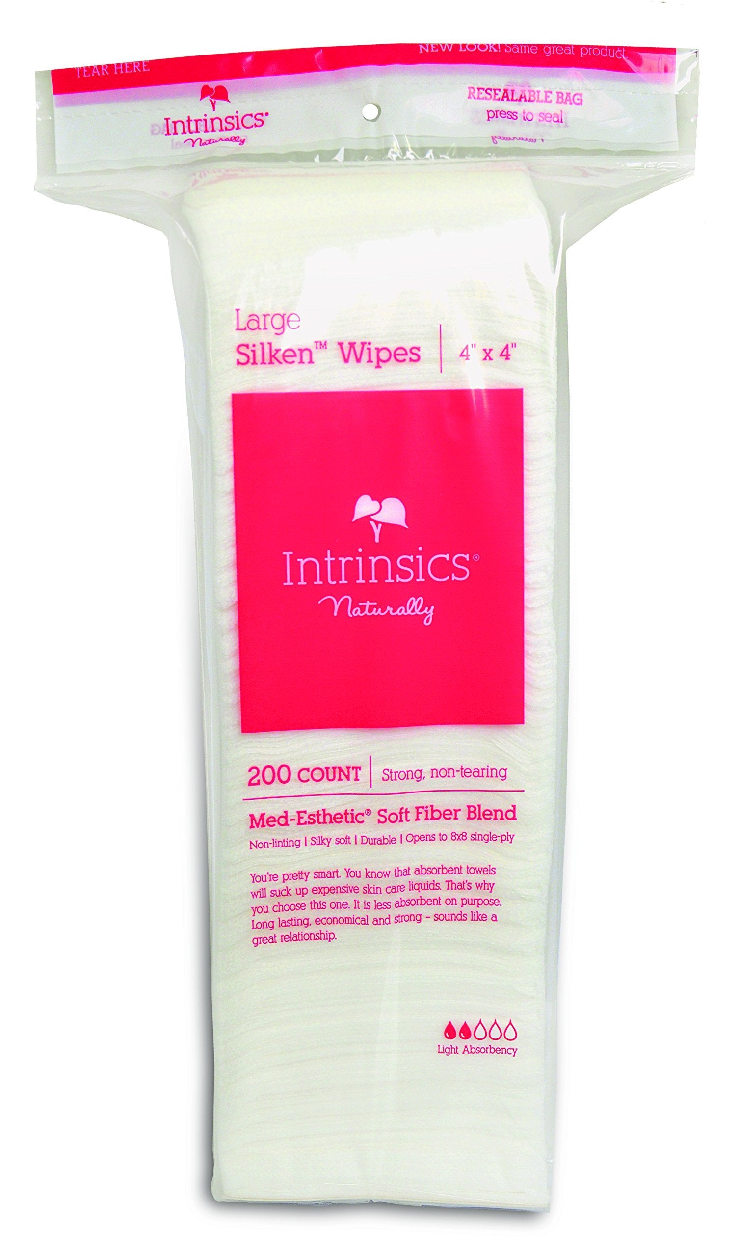 Intrinsics Large Silken Wipes - 4x4, 8-ply Blend of Soft Fibers, 200 Count