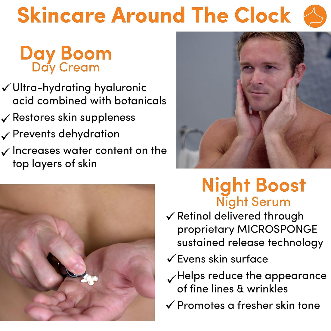 Dogface Deluxe Kit- Men's Red Light Facial Brush, Silicone Bristles Exfoliate & Cleanse, Hyaluronic Acid Moisturizes & Hydrates, Retinol Night Serum- Technobrush, Wakeup Gel, Day Boom & Night Boost