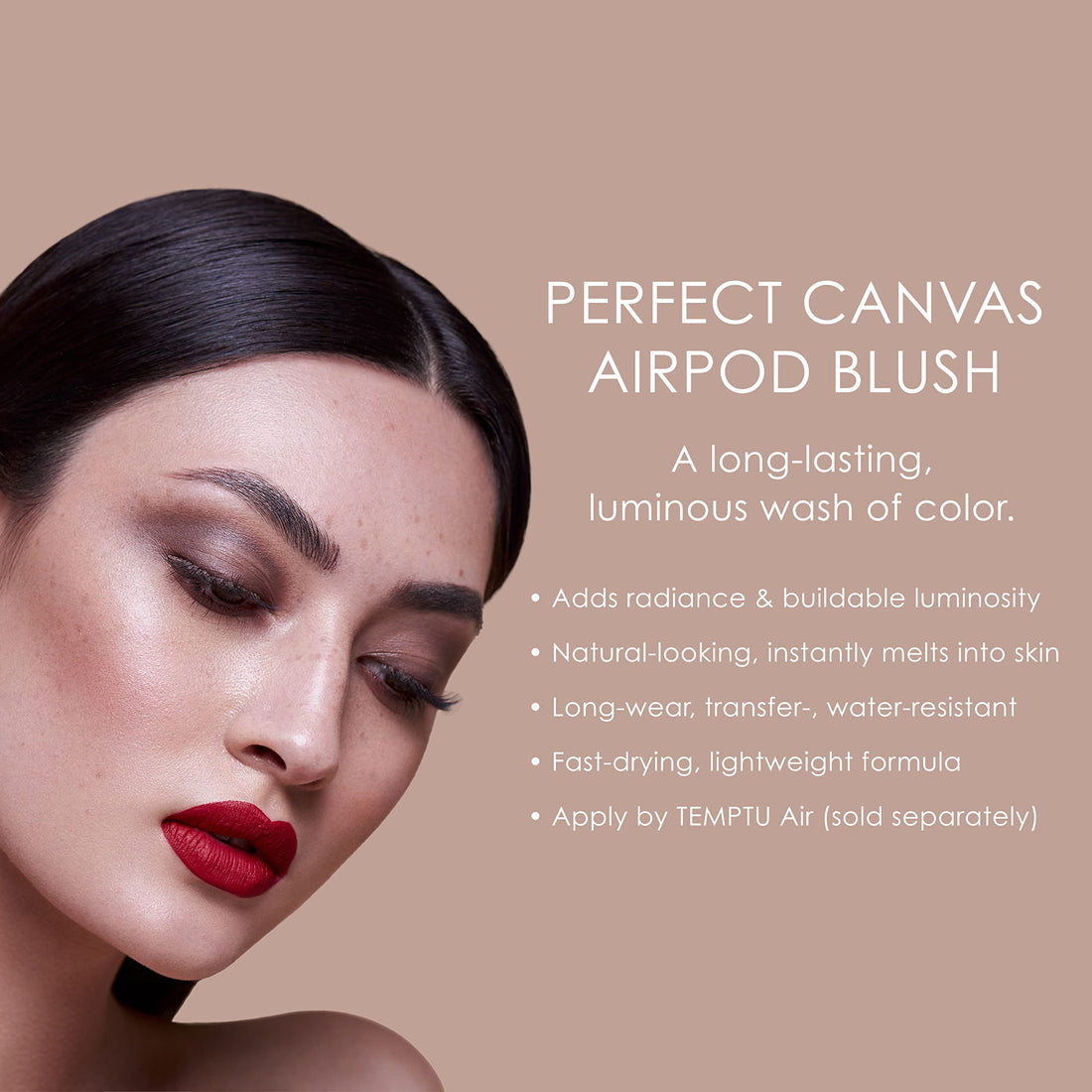 Temptu Perfect Canvas Airbrush Blush Airpod, Clementine, 0.1 fl. oz.