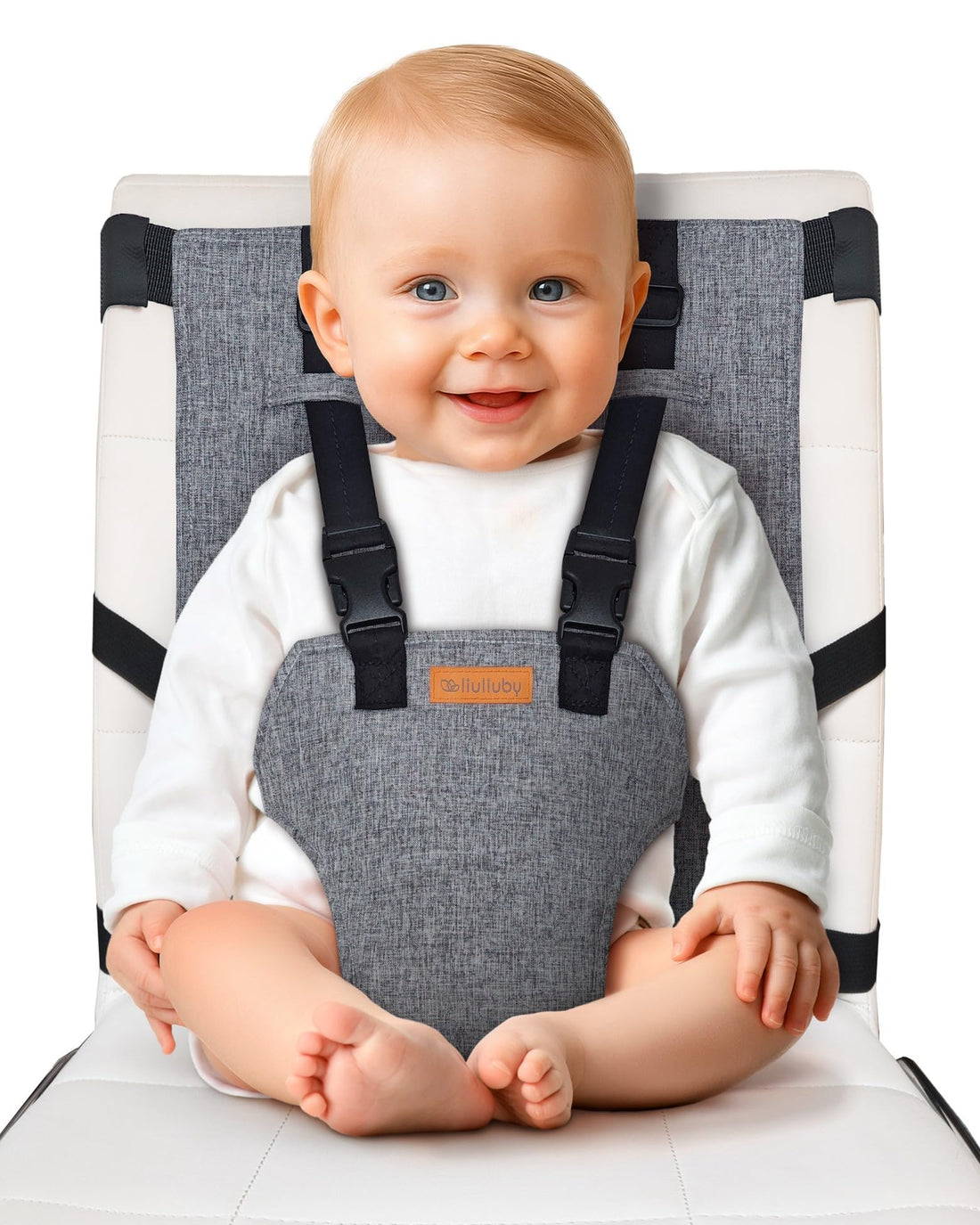 liuliuby Compact Travel High Chair | Portable High Chair for Baby | Baby Travel Essential Harness Seat | Must Haves for Vacations, Restaurants, Family Visits with Babies | Portable Highchair Seat