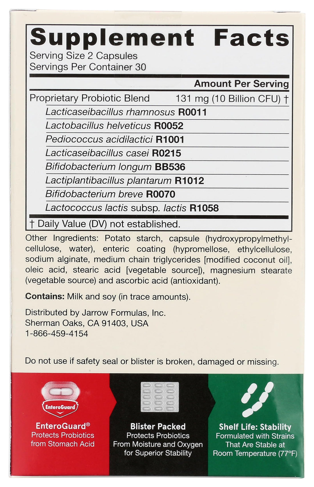 Jarrow Formulas Jarro-Dophilus EPS Vegetarian Capsules, 60 CT