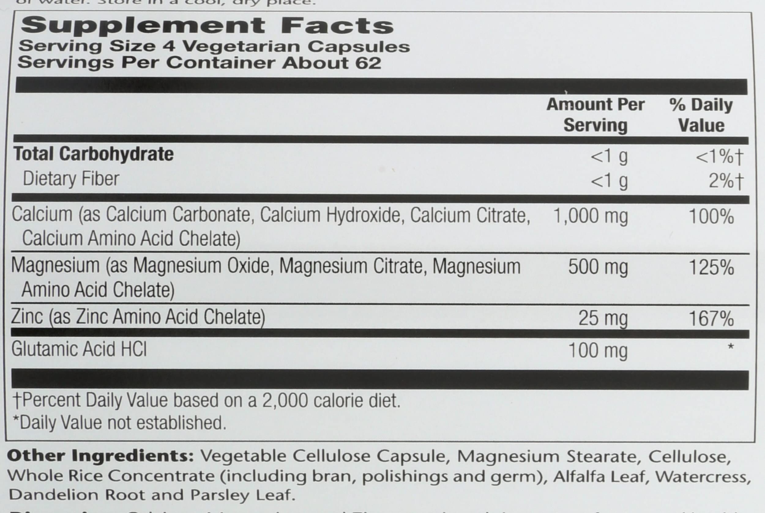 Solaray Calcium, Magnesium, Zinc Capsules, 250 Count