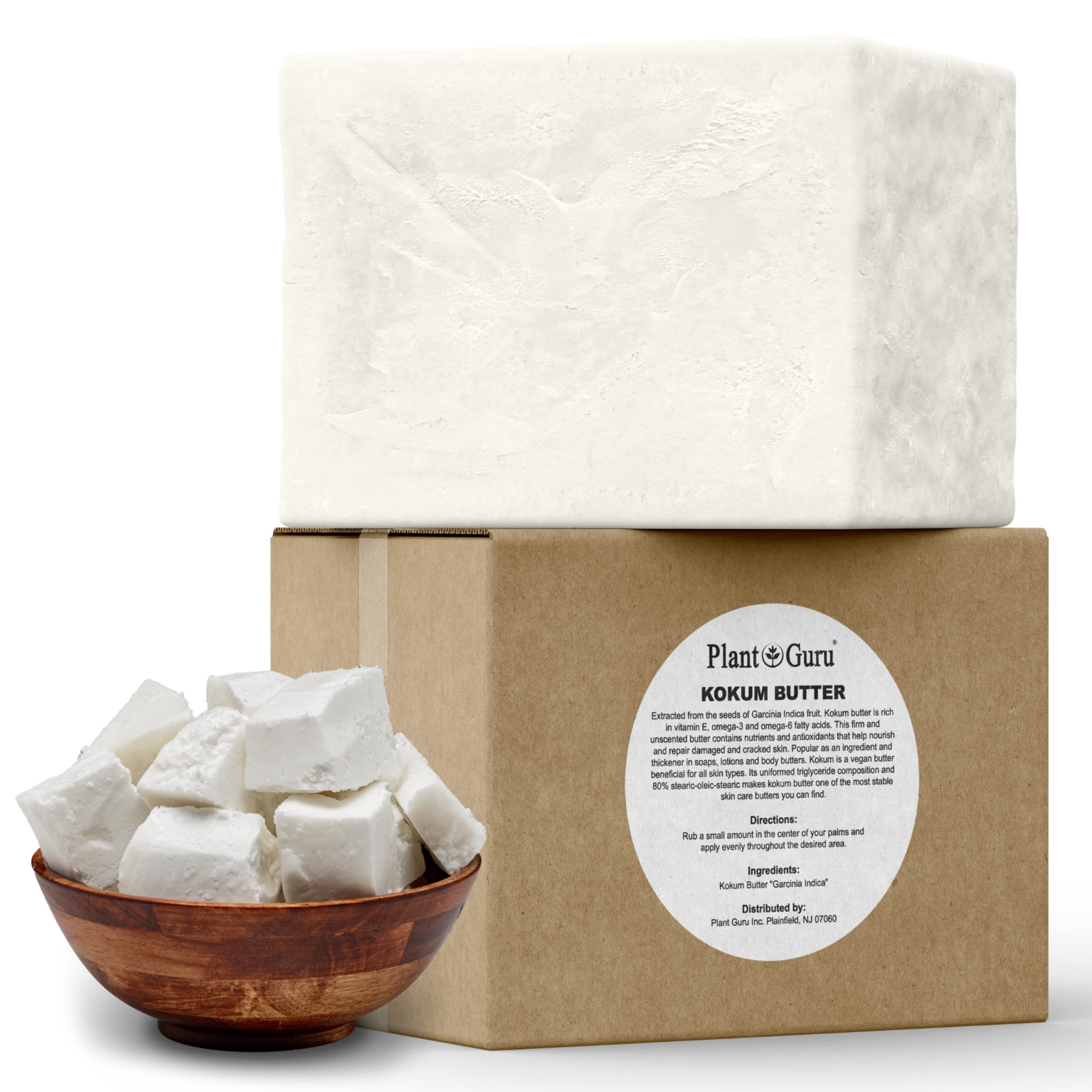 Raw Kokum Butter 10 lbs. Bulk Wholesale 100% Pure Natural - Great for Skin, Body and Hair Moisturizer, DIY Creams, Balms, Lotions and Soap Making.