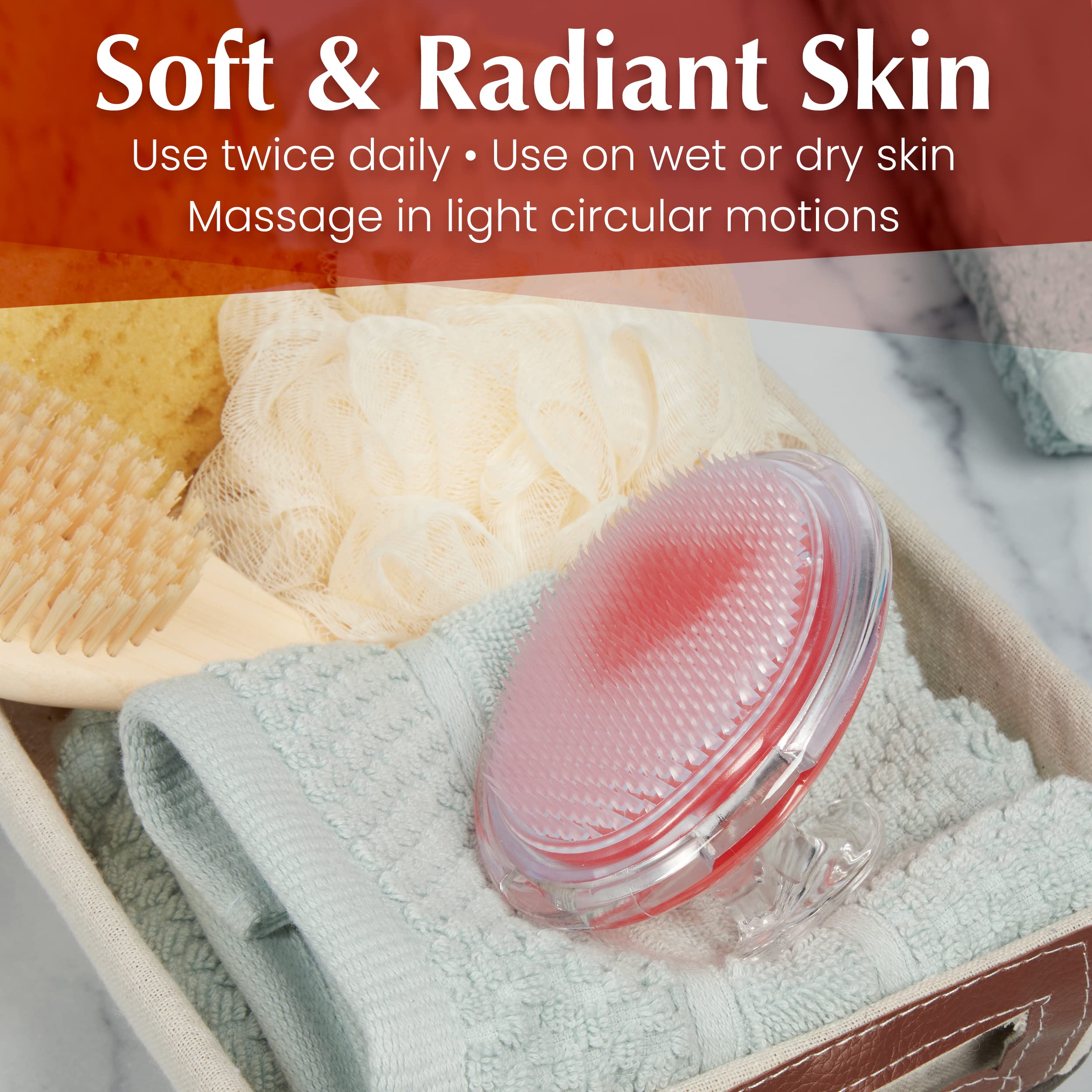 Exfoliating Brush to Treat & Prevent Razor Bumps & Ingrown Hairs - Eliminate Shaving Irritation for Armpit, Legs, Neck, Bikini Line - Smooth Skin Solution for Men & Women by Dylonic (Orange 2-Pack)