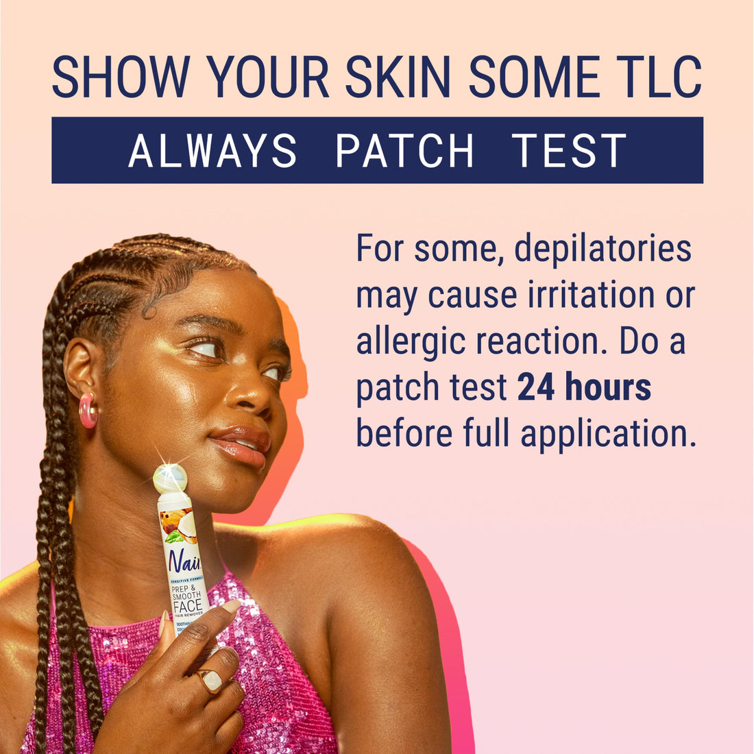 NAIR Prep & Smooth Face Exfoliating Depilatory Cream for Women - Effective Hair Removal for Smooth Skin with Hyaluronic Acid, 1.76 oz