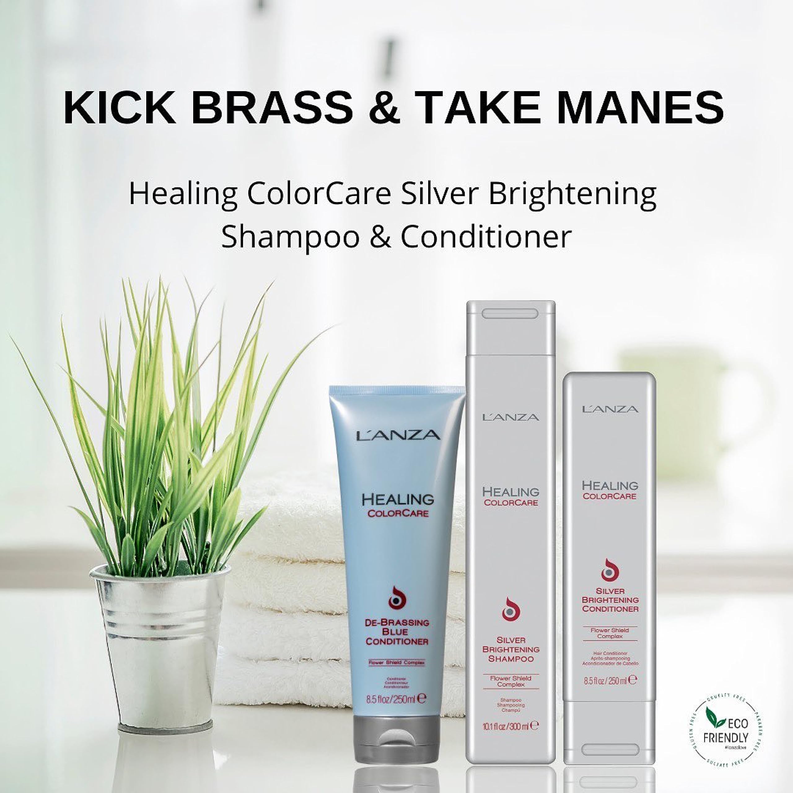 L’ANZA Healing Colorcare De-Brassing Blue Conditioner, 8.5 Fl Oz