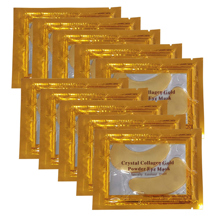 Vandarllin 20 Pairs: 24K Gold Powder Gel Collagen Eye Masks Sheet Patch, Anti Aging, Remove Bags, Dark Circles &Puffiness, Anti Wrinkle, Moisturising, Hydrating, Uplifting Whitening, Remove Blemish