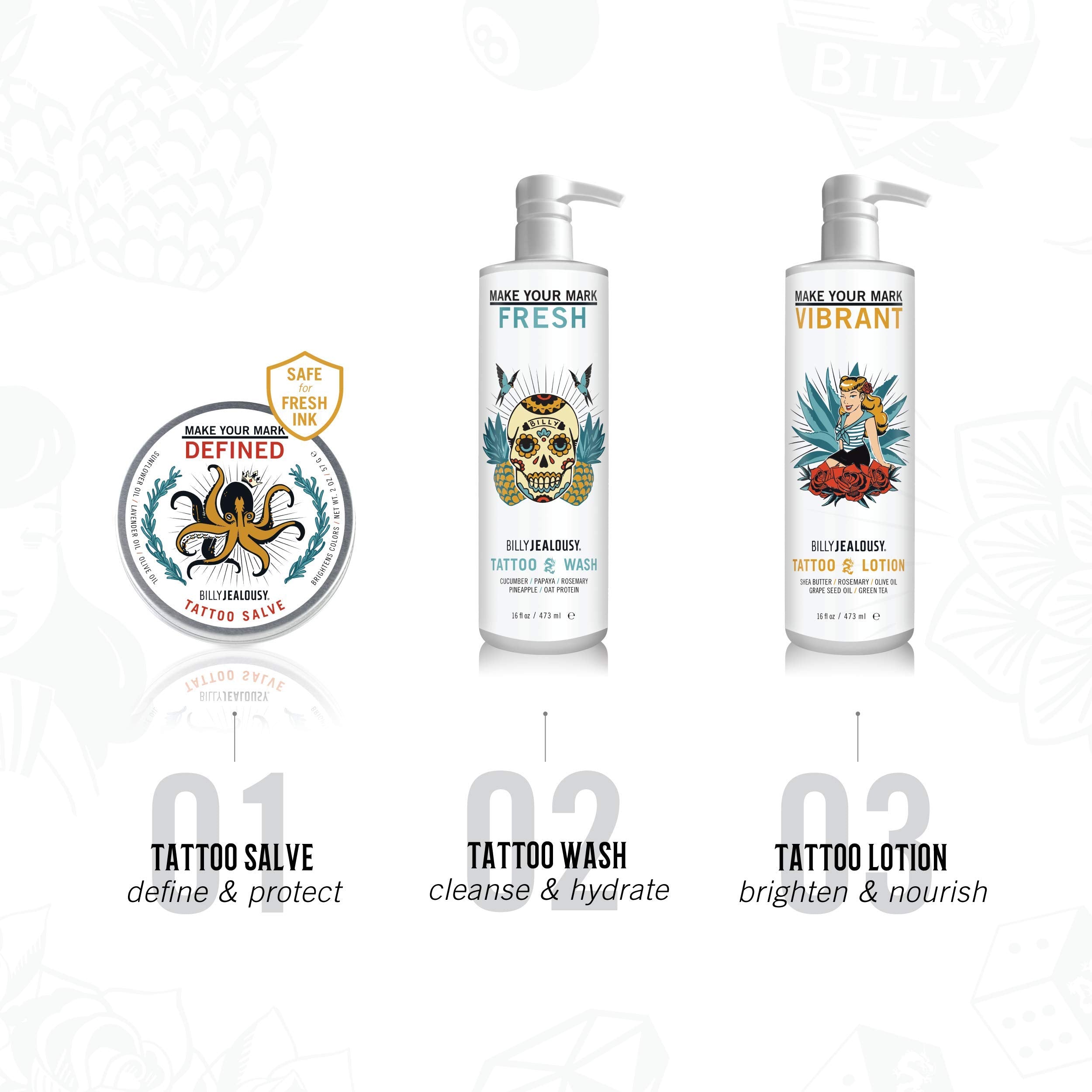 Billy Jealousy Make Your Mark Defined Tattoo Salve, 2 oz.