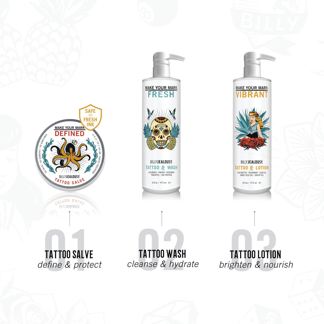 Billy Jealousy Make Your Mark Defined Tattoo Salve, 2 oz.