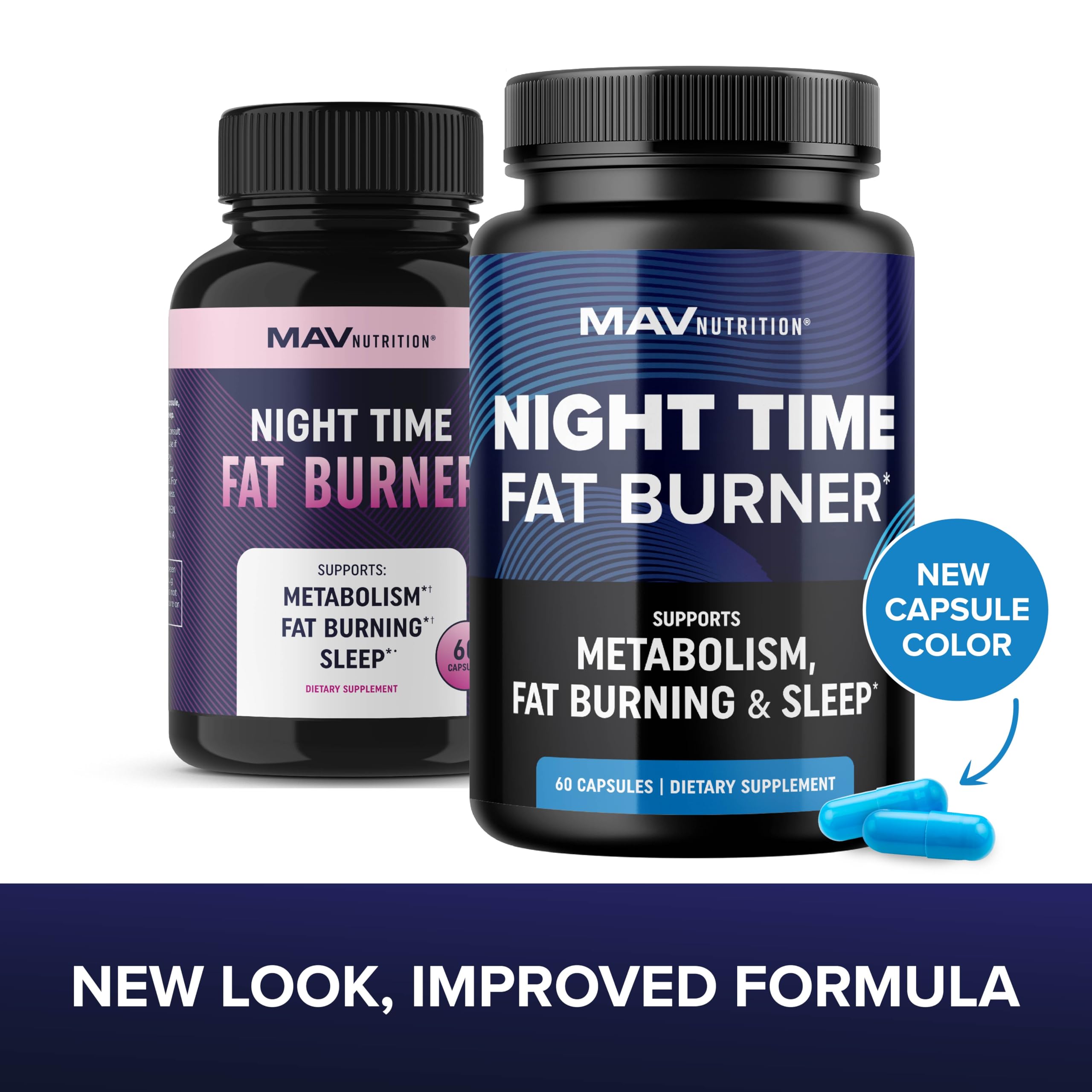 Night Time Fat Burner for Weight Loss Support & Sleep Aid | Appetite Suppressant, Carb Blocker, Overnight Metabolism Booster for Stomach Fat Burner & Night Shred with Melatonin | Non-GMO, Vegan 60ct