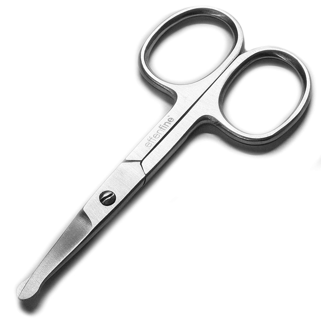 effenfine Facial Hair Scissors for Nose and Ear Hair Trimming - Trim Mustache, Beard and Eyebrows with our German Stainless Steel Scissors - Lifetime Guarantee