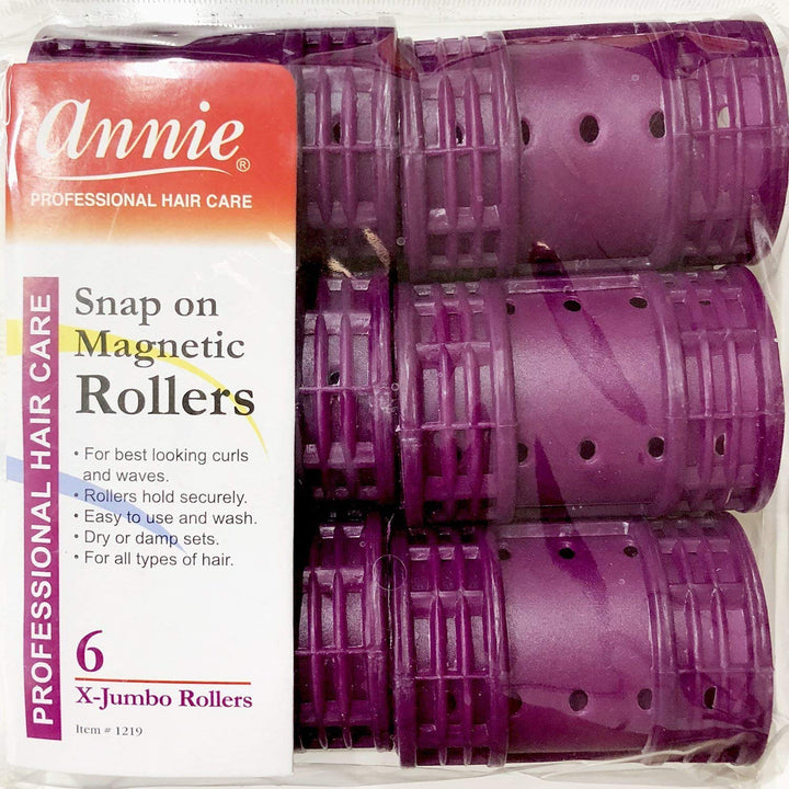 Annie Snap on Magnetic Rollers 6 pack X-Jumbo #1219