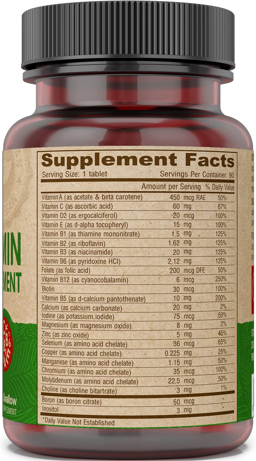 DEVA Tiny Tablets Vegan Multivitamins for Women & Men, Multivitamin Iron Free, Mineral Supplement, Vitamin C, Vitamin B Complex, Vitamin B12, Vitamin E, Zinc, Gluten Free, 90 Tablets