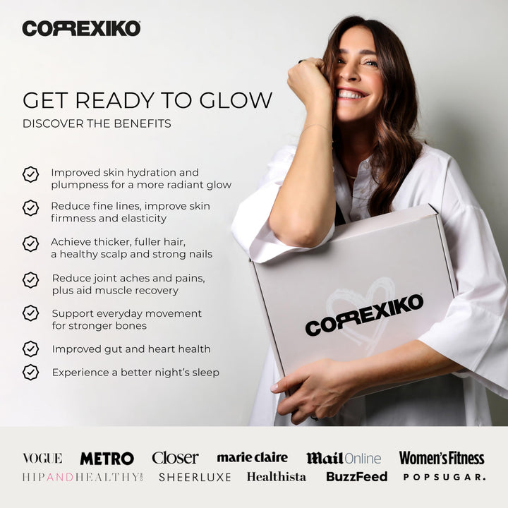 CORREXIKO Marine Collagen Supplement Pills - 1800mg Hydrolyzed Collagen Peptides per Serving with Added Hyaluronic Acid, Vitamin C & Minerals - for Hair, Skin & Nails - 120 Capsules 30 Day Supply