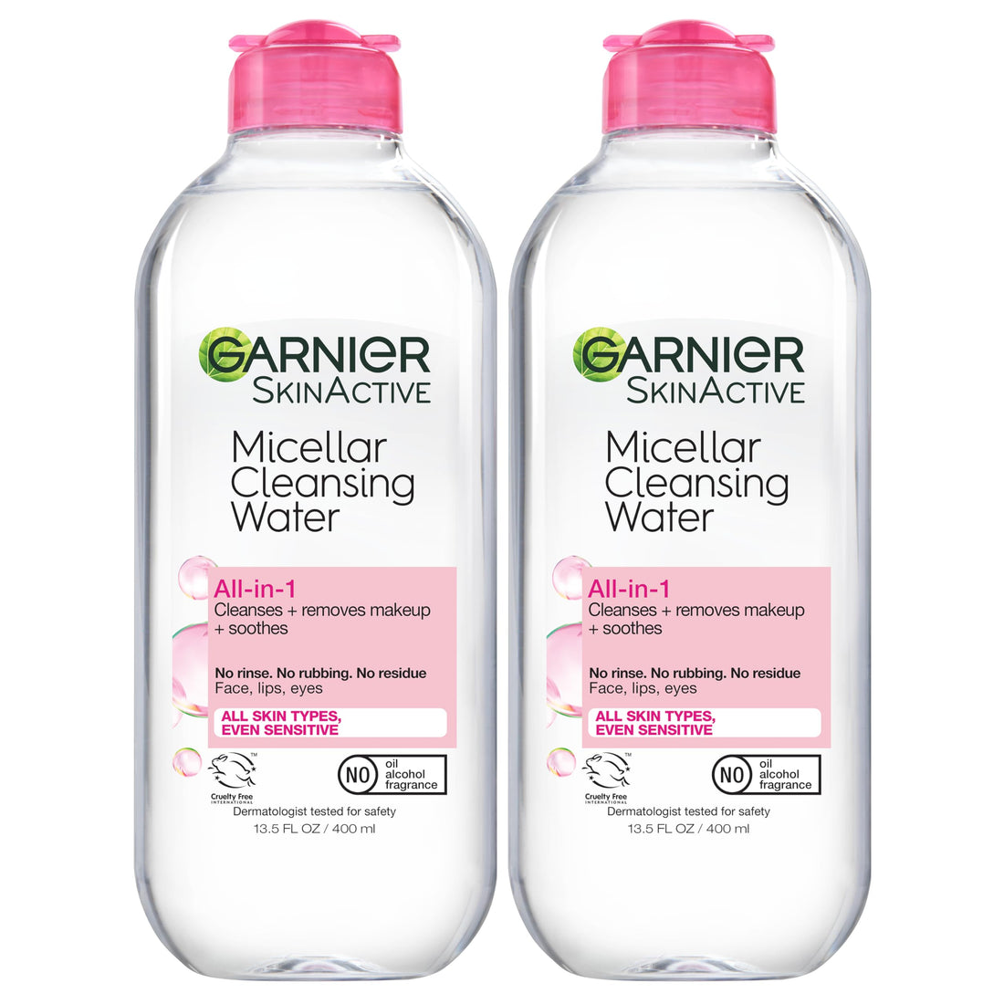 Garnier SkinActive Micellar Cleansing Water, For All Skin Types, (Pack of 2)