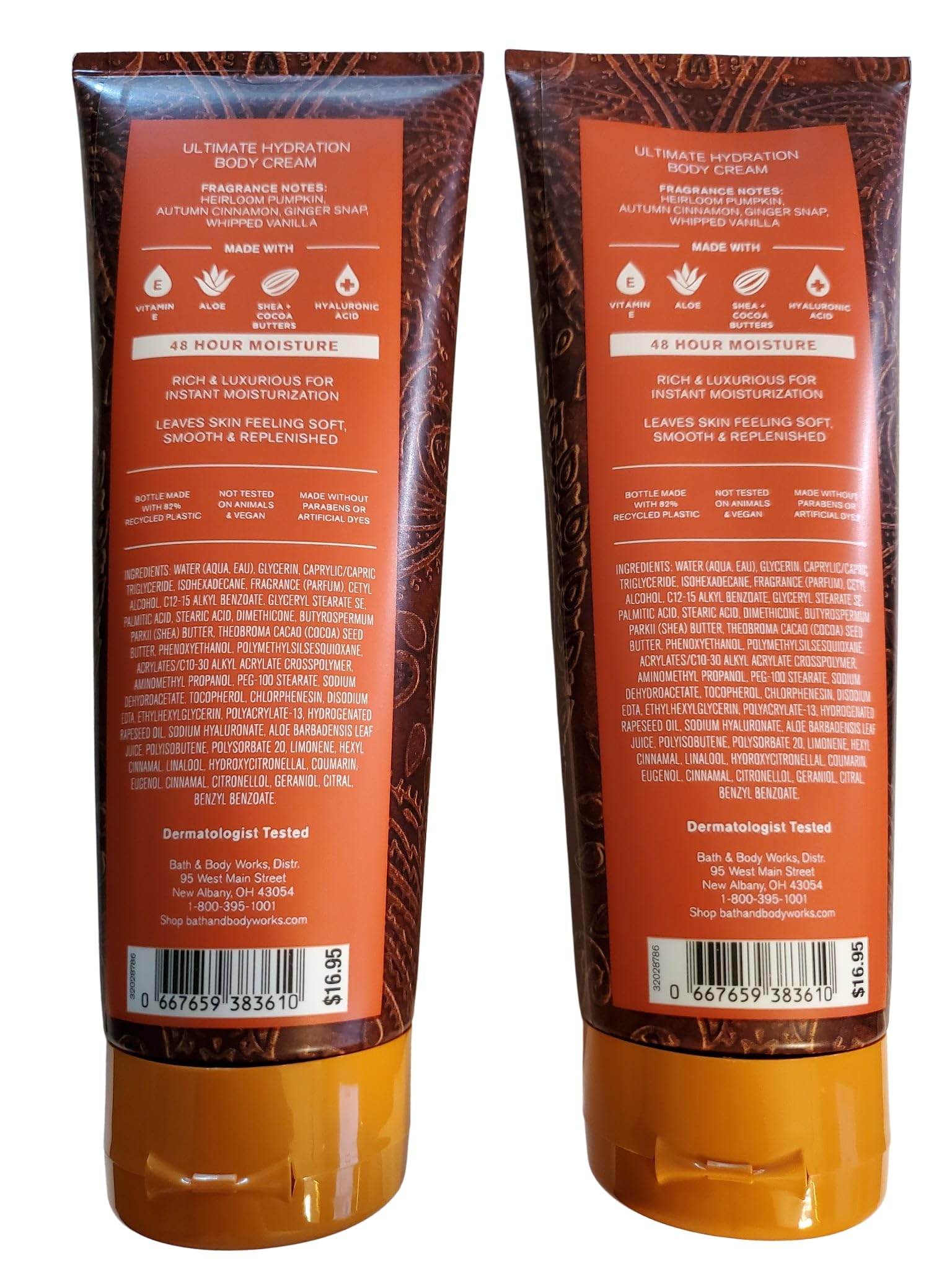 Bath & Body Works Sweet Cinnamon Pumpkin Ultimate Hydration Body Cream 8 Ounces Pack of 2