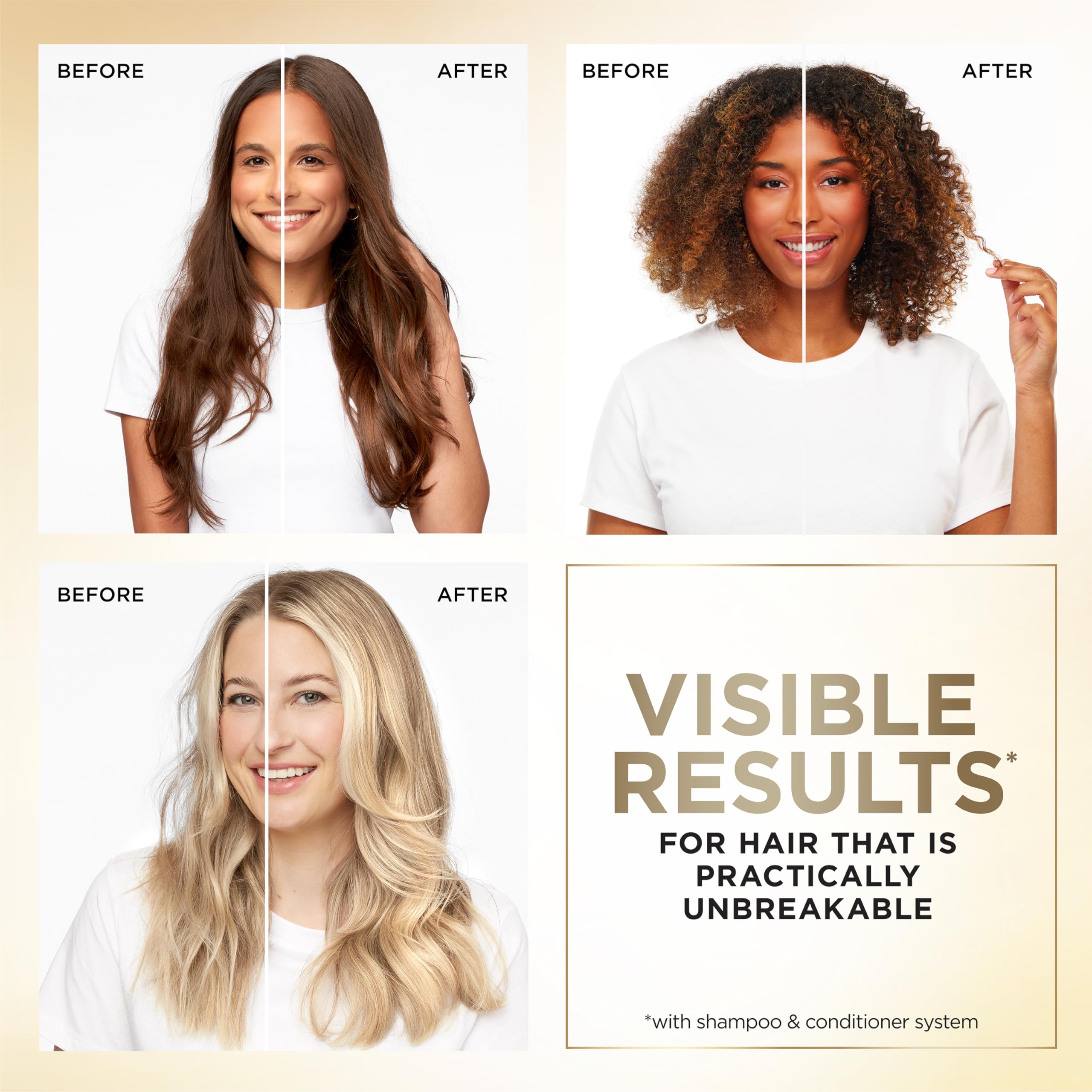 Pantene Infinite Lengths Shampoo, Sulfate Free with Biotin + Collagen, Strengthens Brittle Hair, Up to 90% Less Breakage, Safe for Color Treated Hair, Pro-V Miracles, Floral Scent, 30 Fl Oz