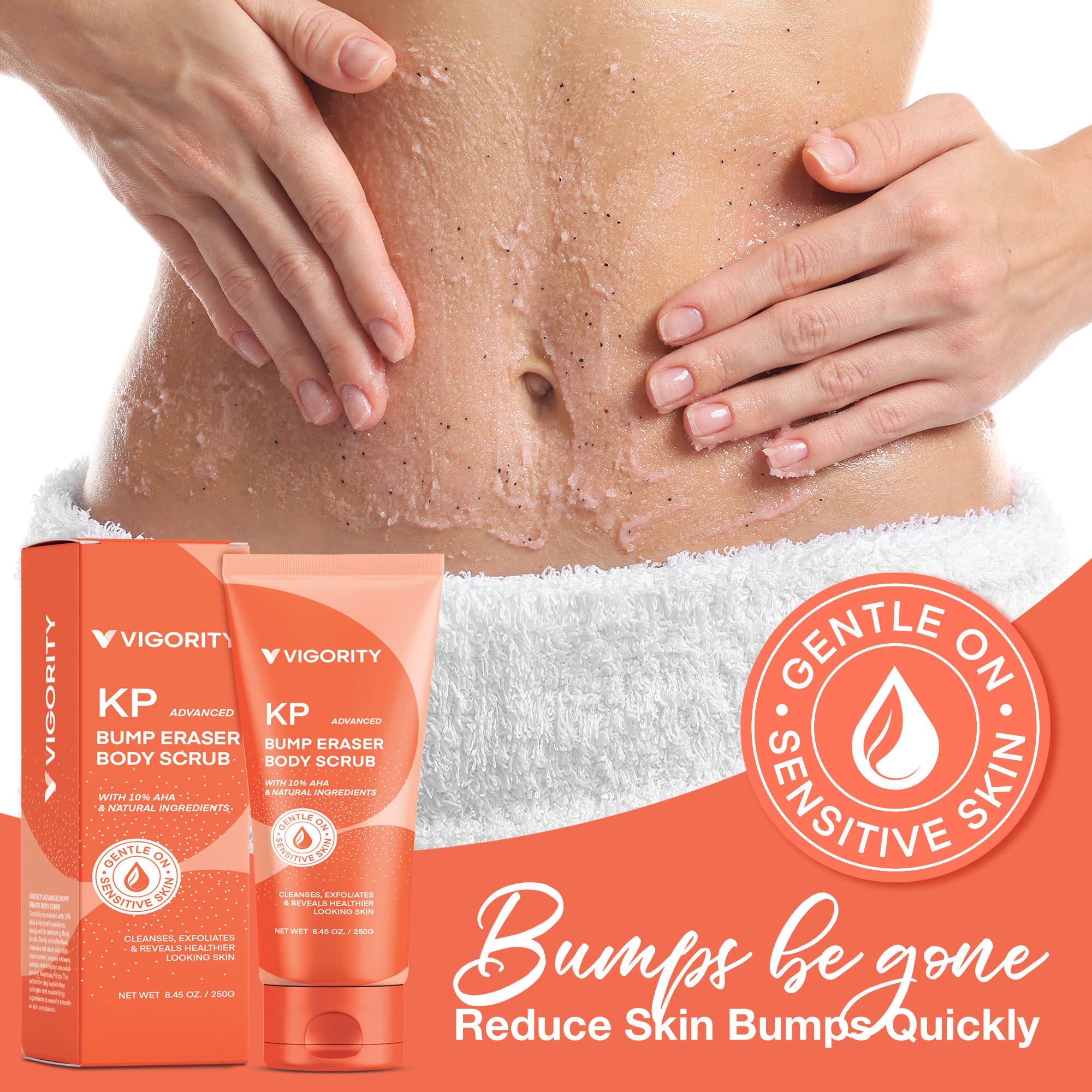 KP Bump Eraser Body Scrub, Bump Eraser Body Scrub, Keratosis Pilaris Treatment, Strawberry Legs Treatment For Women, Kp Bump Eraser, Kp Body Scrub, Exfoliating Body Scrub for Women & Men Exfoliation