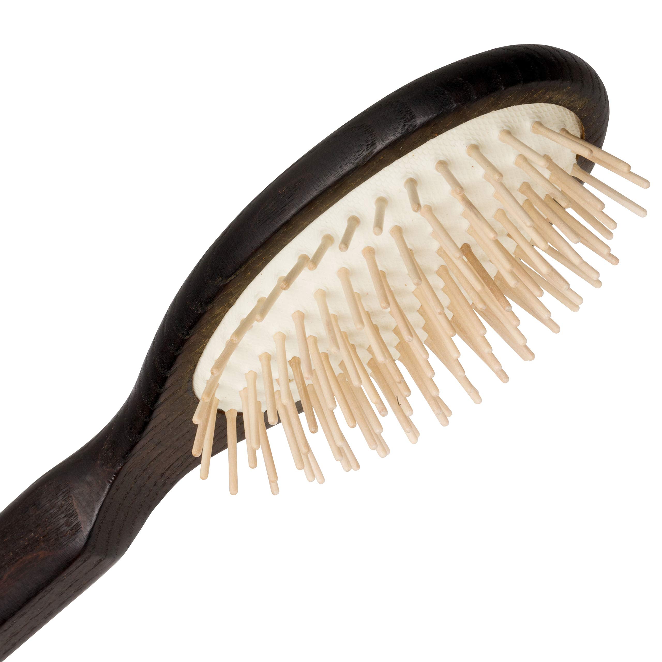 8-1/2-Inches , Oval Oiled Thermowood with Maple Pin : Bürstenhaus Redecker Maple Pin Oval Wooden Hairbrush with Oiled Thermowood Handle, 8-1/2-Inches