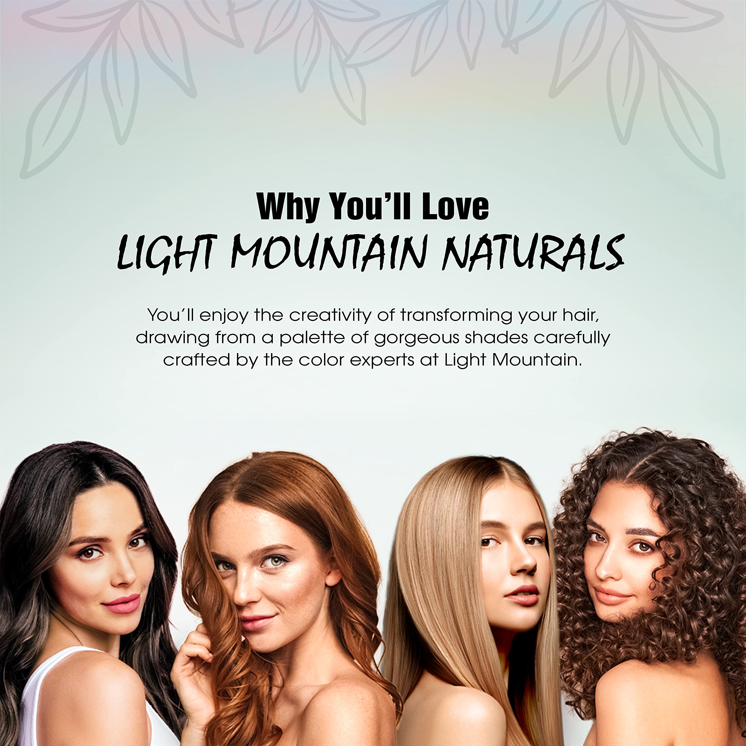 Light Mountain Natural Bulk Hair Color and Conditioner, Medium Brown, 16 Ounce