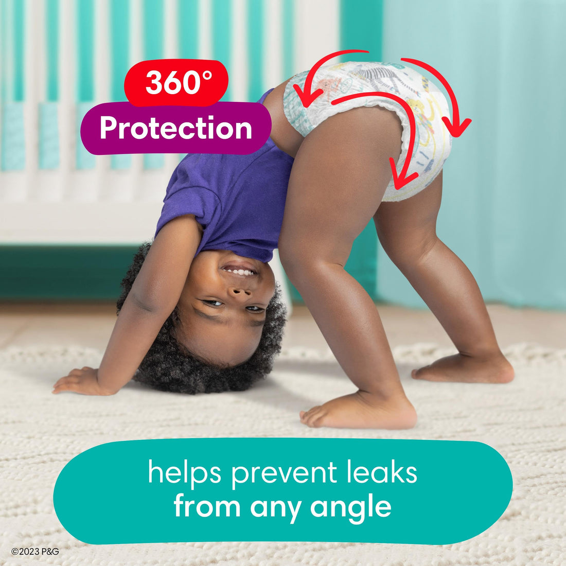 Diapers Size 7, 44 Count - Pampers Pull On Cruisers 360Ã‚° Fit Disposable Baby Diapers with Stretchy Waistband, Super Pack , Packaging & Prints May Vary