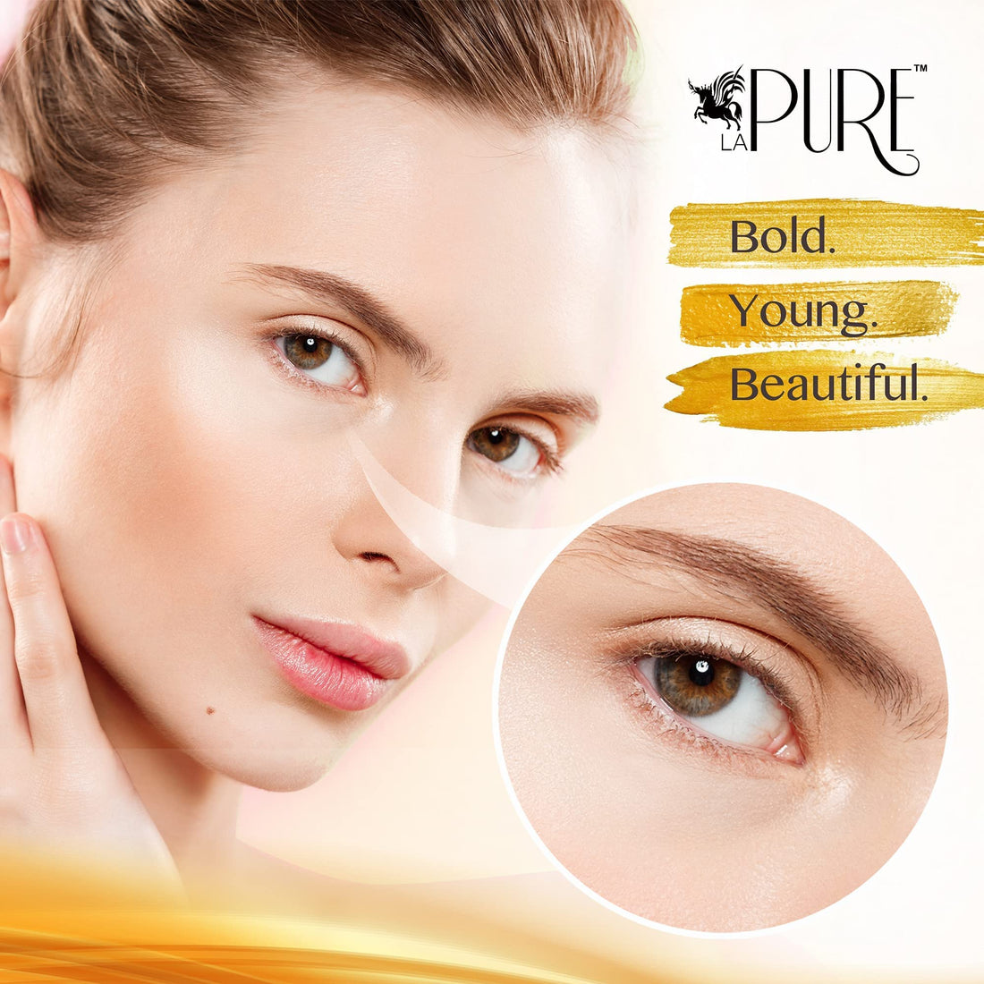 LA PURE 24K Gold Eye Treatment Mask, (Pack of 15)