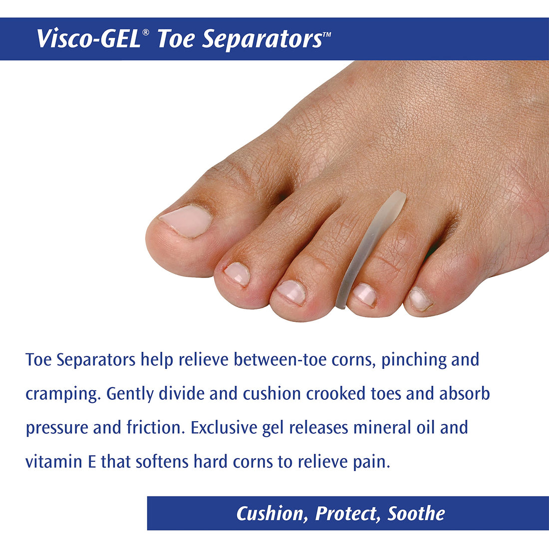 PediFix Unisex Visco-Gel Toe Separators 2 Pack