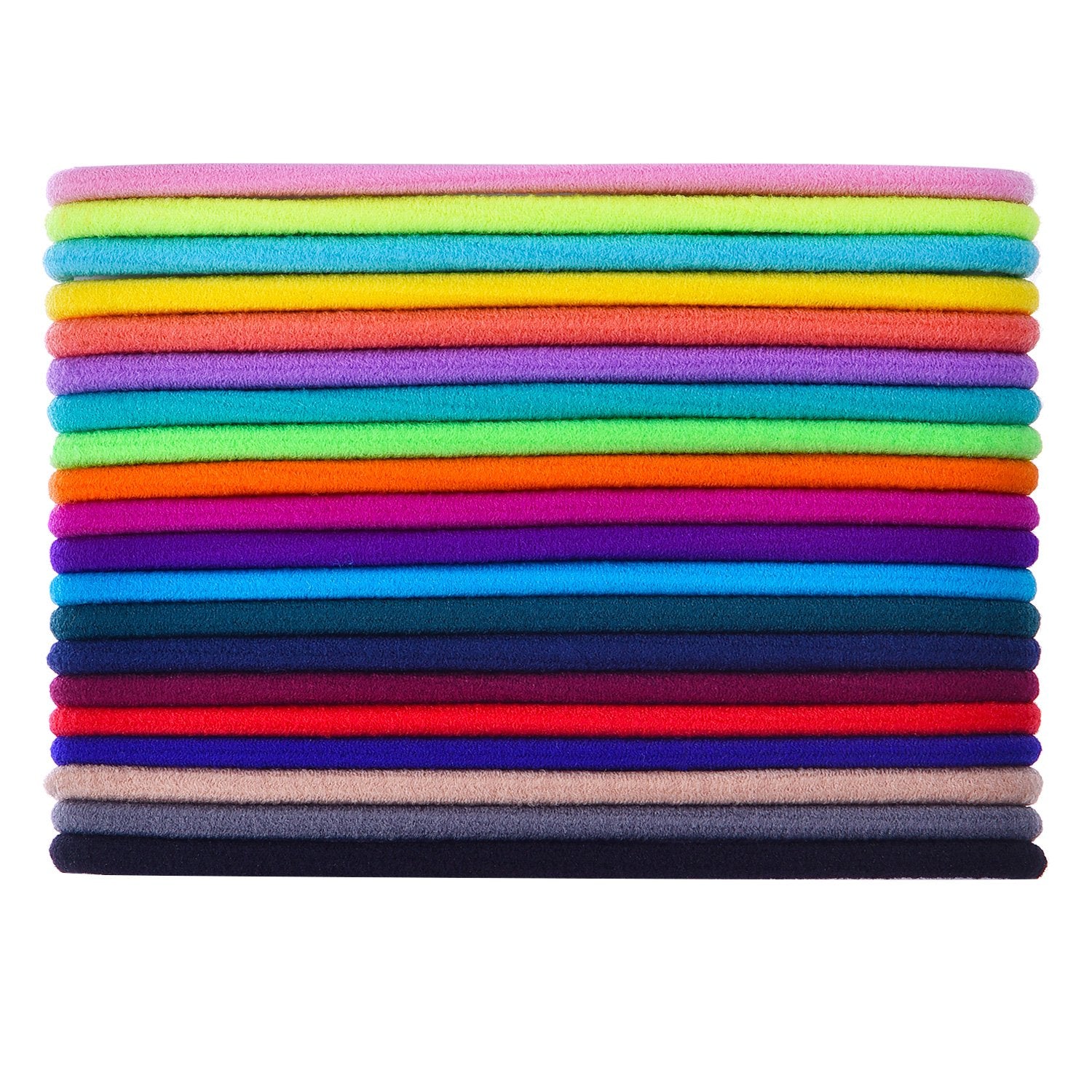 Eboot 100 Pack Hair Elastics Hair Ties Ponytail Holders Hair Bands Bulk (Multicolor)