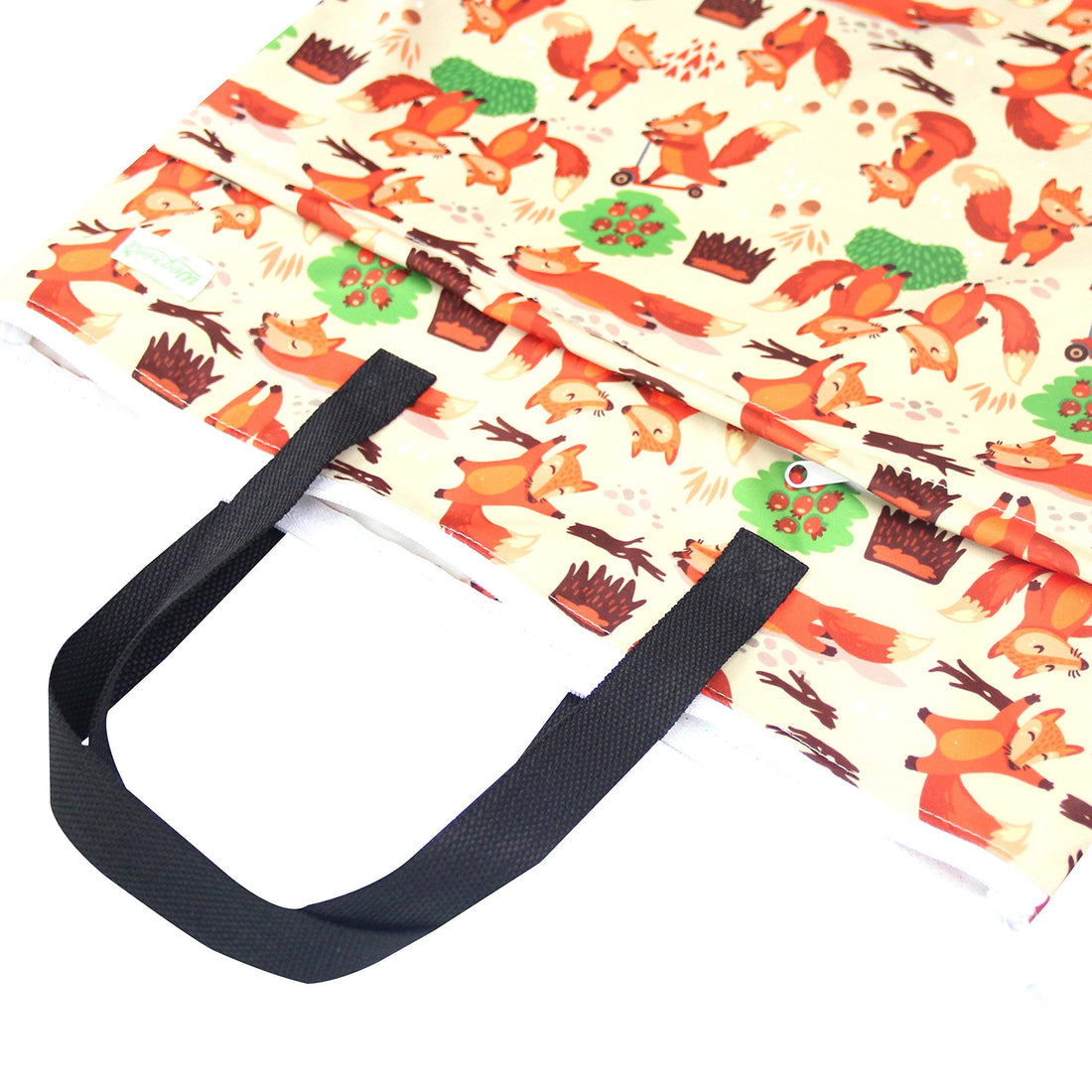 wegreeco Reusable Hanging Wet Dry Cloth Diaper Bag (Orange, Fox)